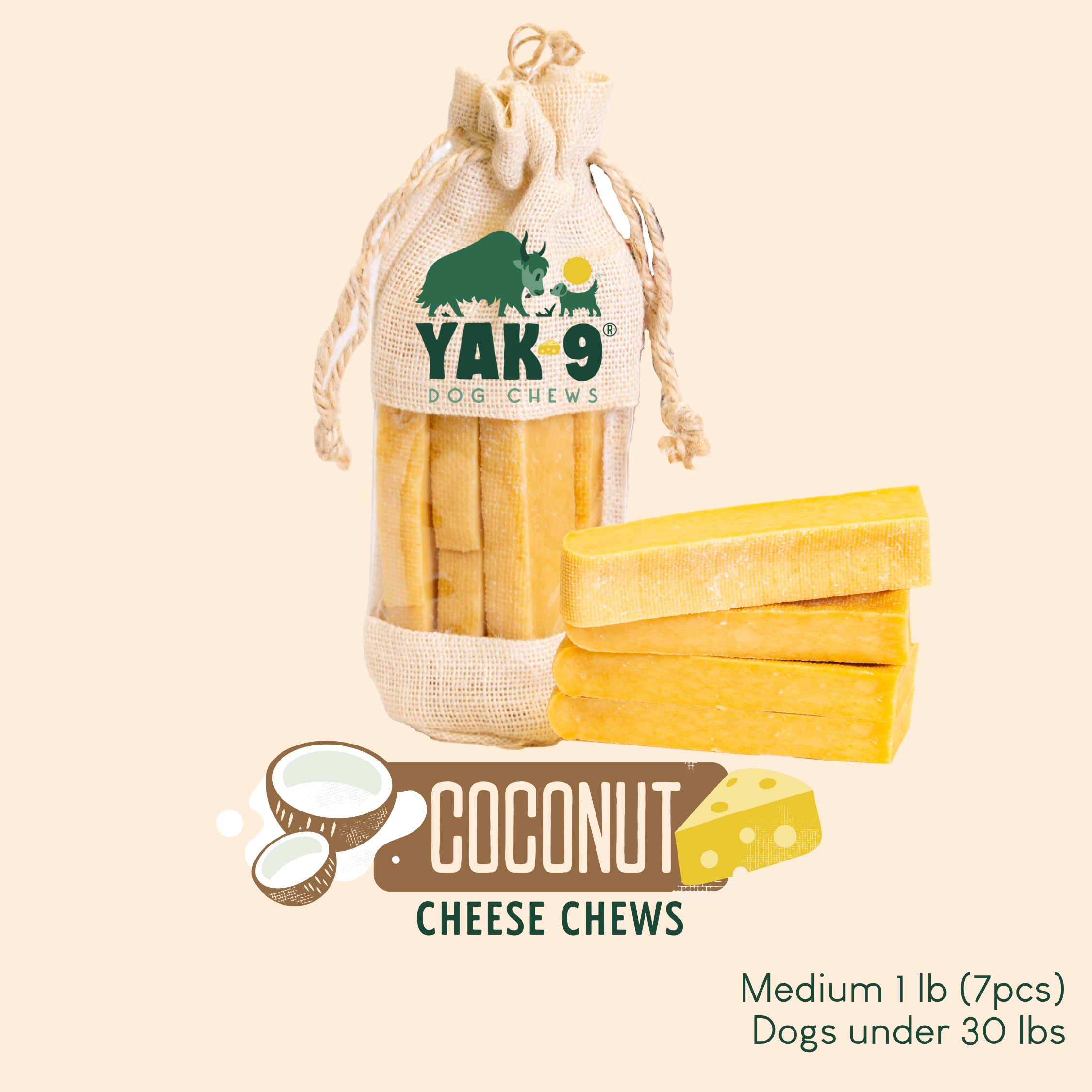 Coconut Cheese Chews for Dogs - Elite Pet Collective
