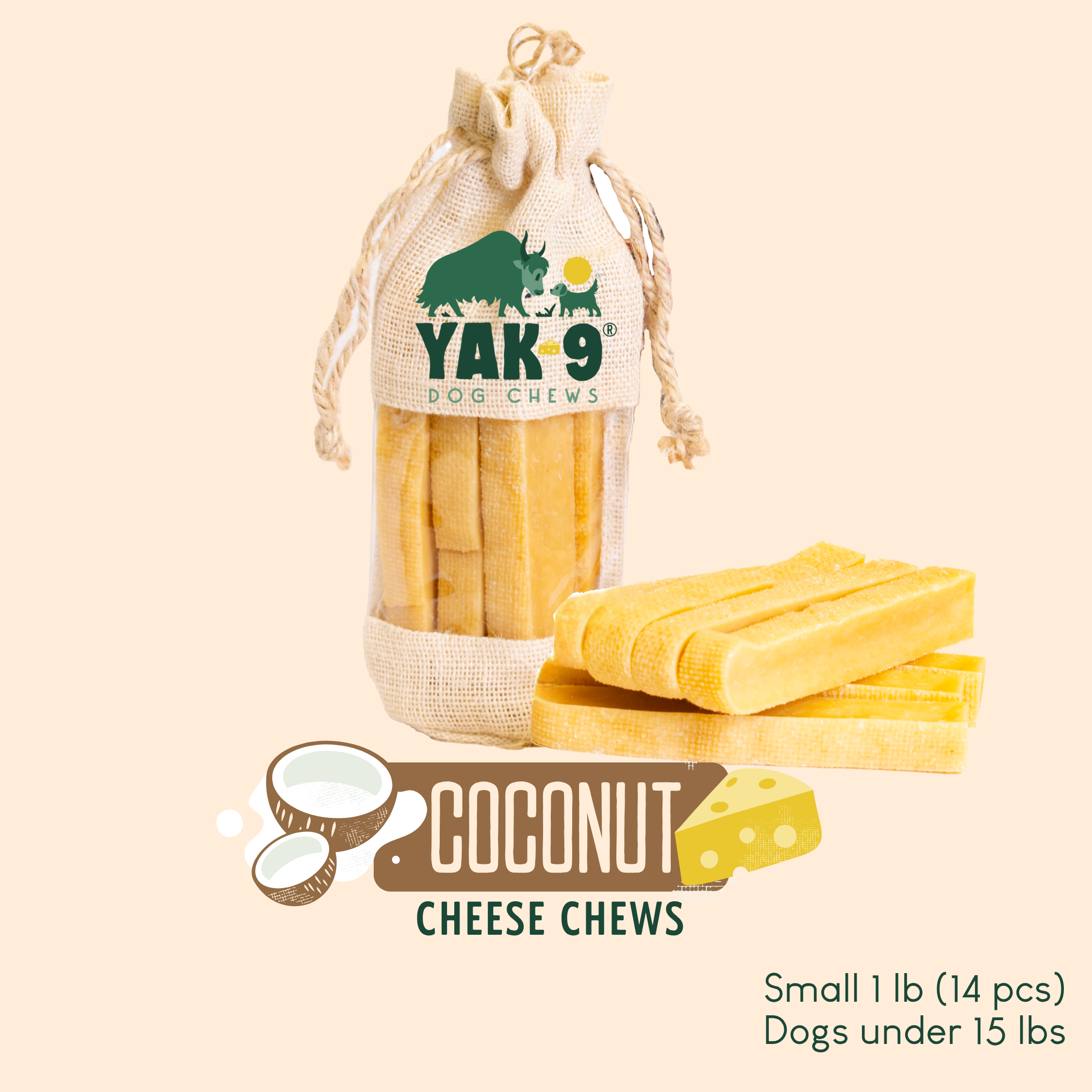 Coconut Cheese Chews for Dogs - Elite Pet Collective