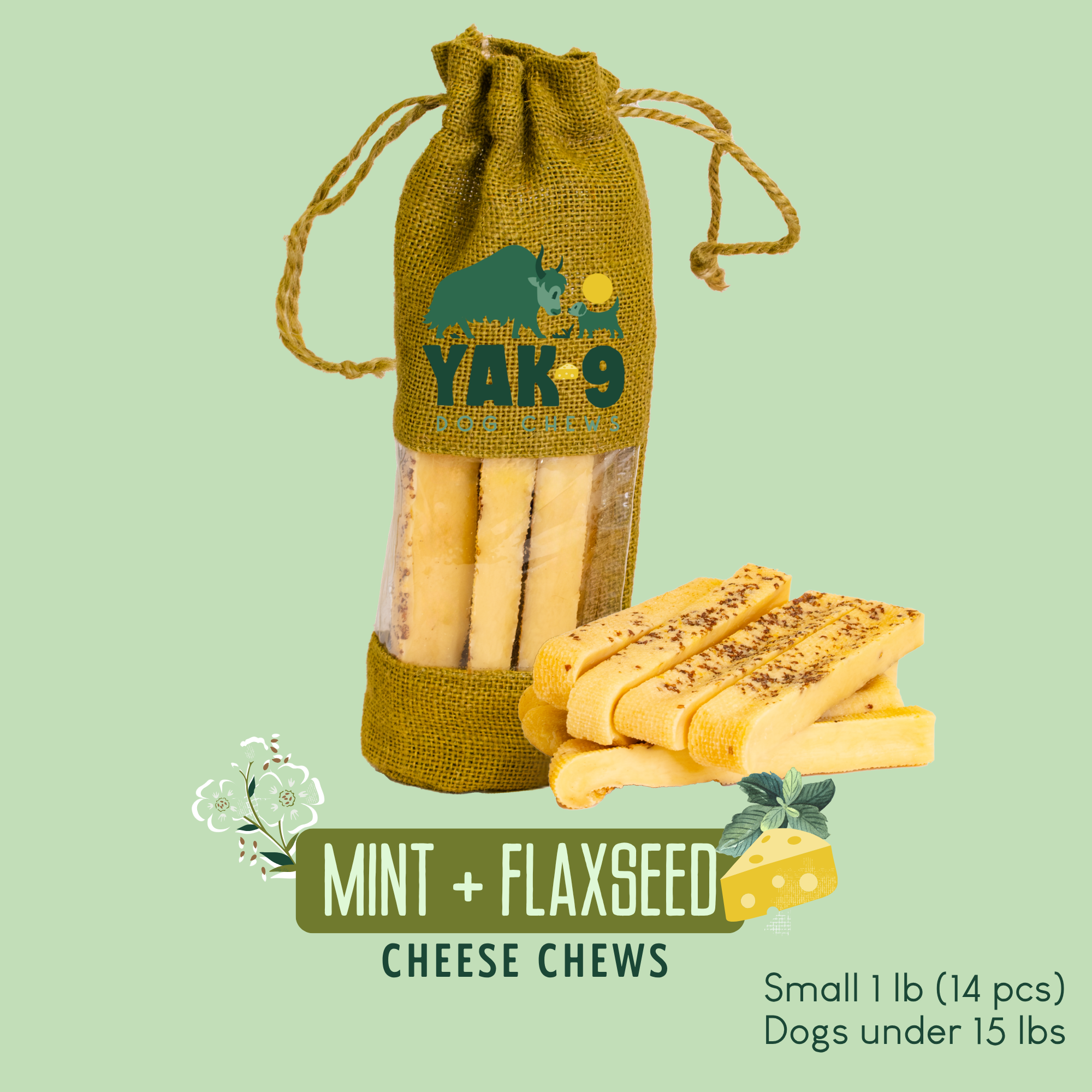 Flaxseed & Mint Cheese Chews for Dogs - Elite Pet Collective