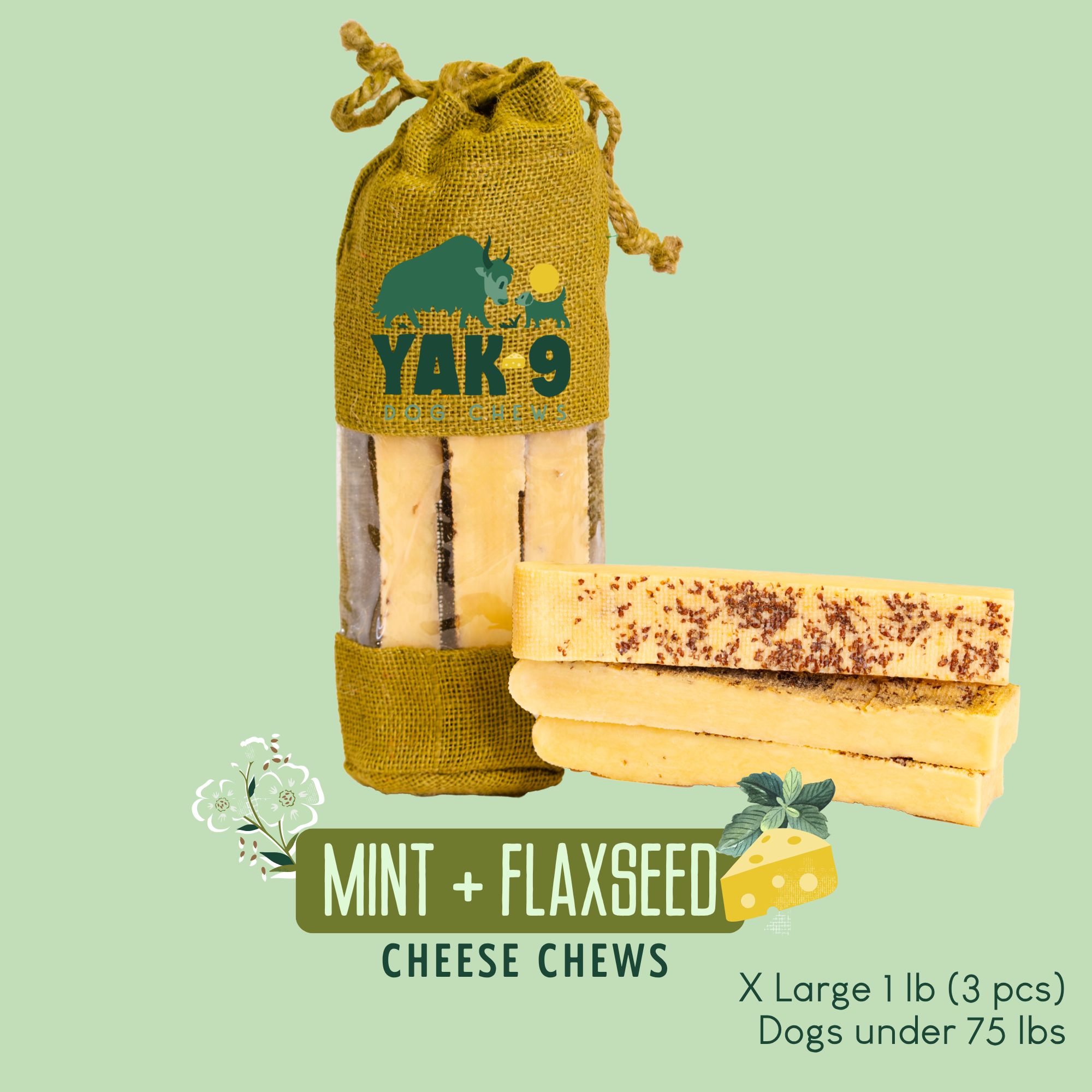 Flaxseed & Mint Cheese Chews for Dogs - Elite Pet Collective