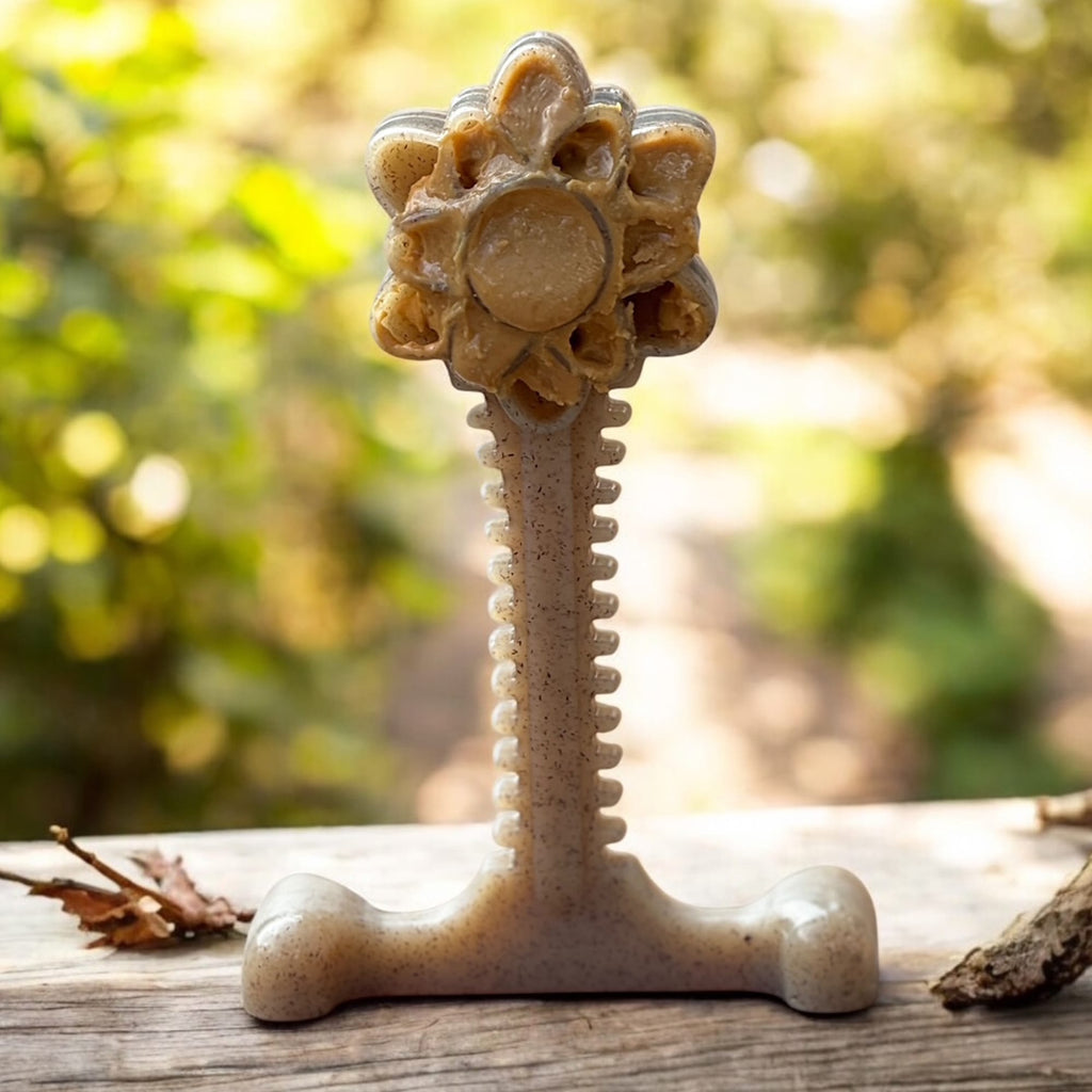 Honey Bone Dental Flower Tower - Indestructible Nylon Dog Chew Toy XL | USA - Elite Pet Collective