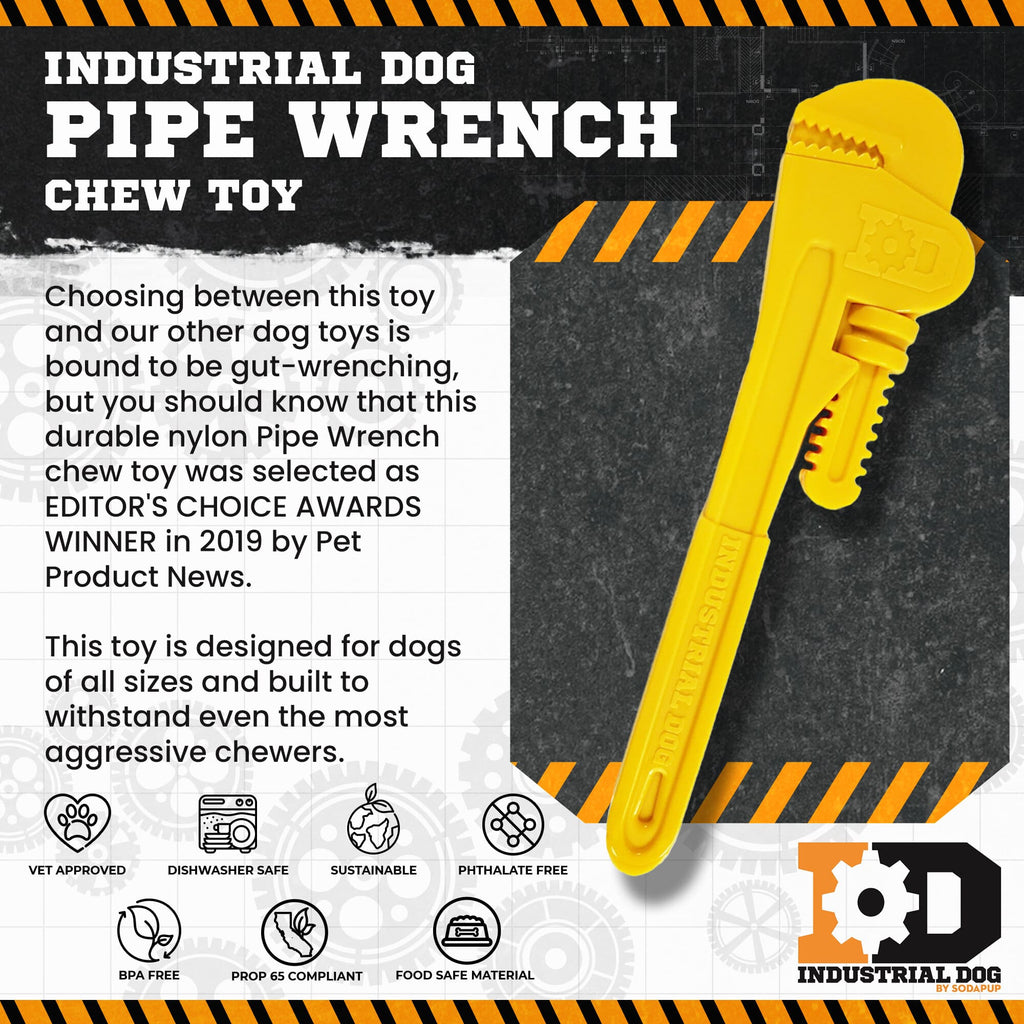 Pipe Wrench Nylon Dog Toy for Aggressive Chewers | USA Made | SodaPup - Elite Pet Collective
