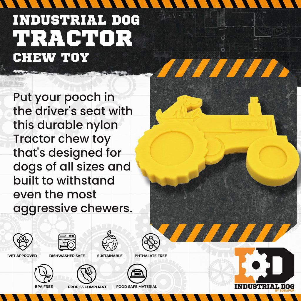 Tractor Nylon Dog Toy for Aggressive Chewers | USA Made | SodaPup - Elite Pet Collective