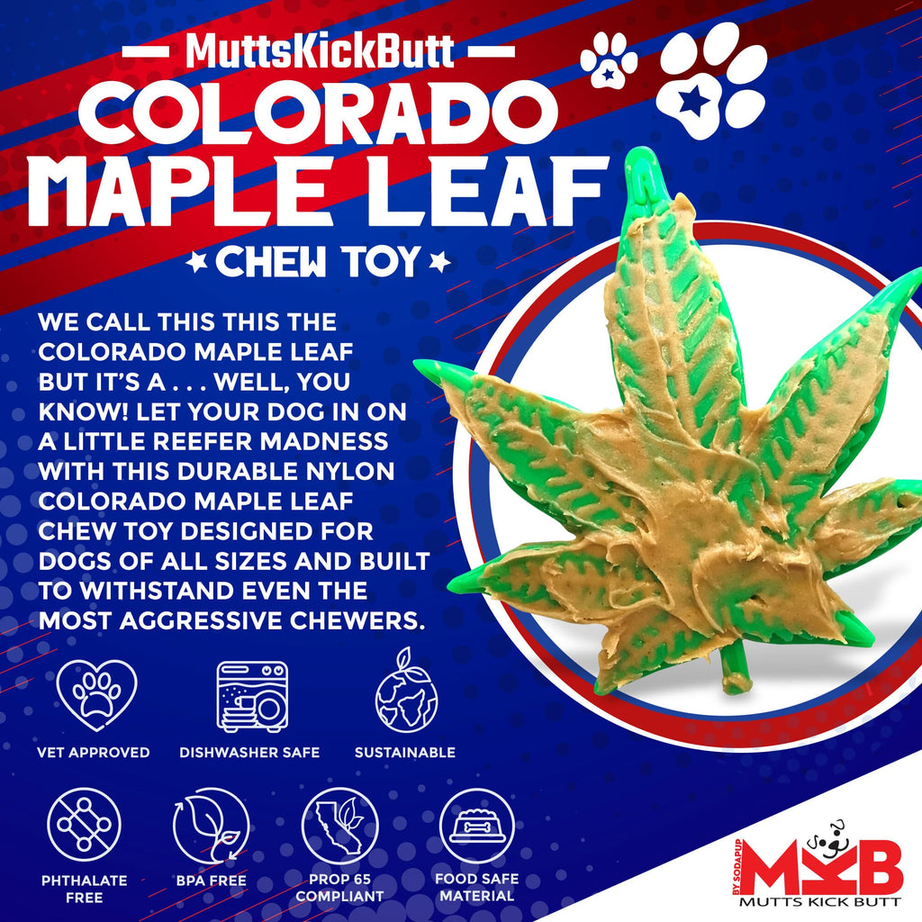 Colorado Maple Leaf Nylon Dog Chew Toy for Aggressive Chewers | USA Made - Elite Pet Collective