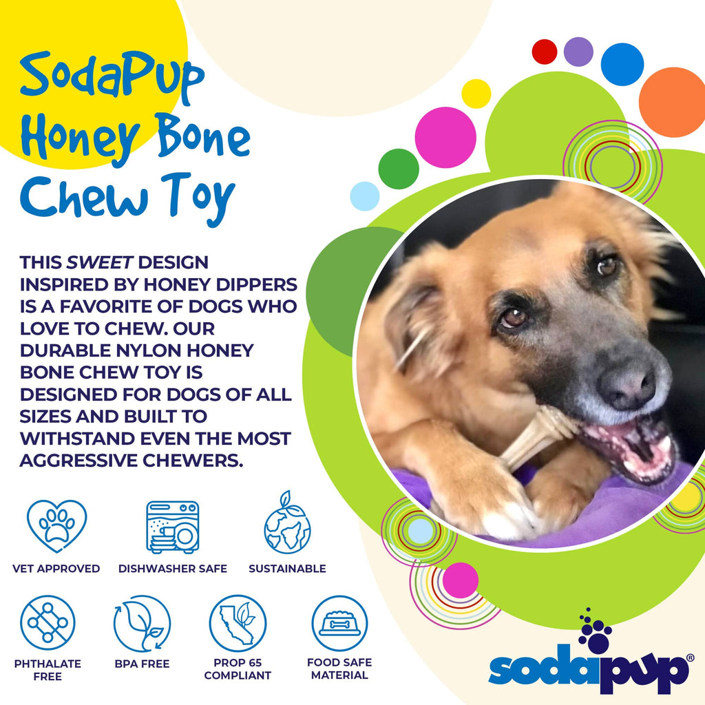 Honey Bone Nylon Dog Toy for Aggressive Chewers | Indestructible | USA Made - Elite Pet Collective