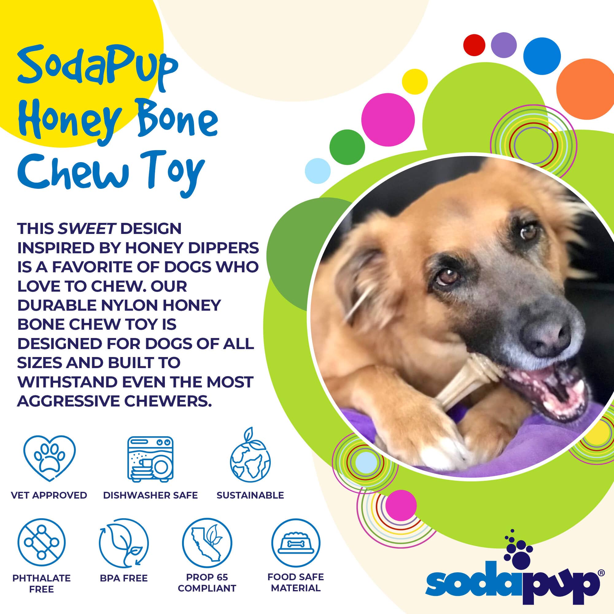 Honey Bone Nylon Dog Toy for Aggressive Chewers | Indestructible | USA Made - Elite Pet Collective