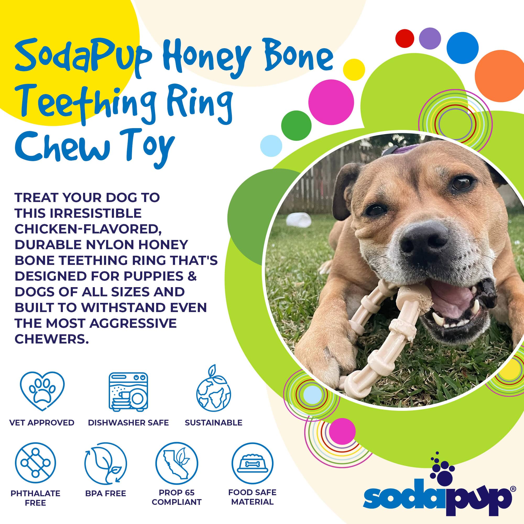 Chicken Flavored Teething Ring for Puppies & Aggressive Chewers | USA Made - Elite Pet Collective