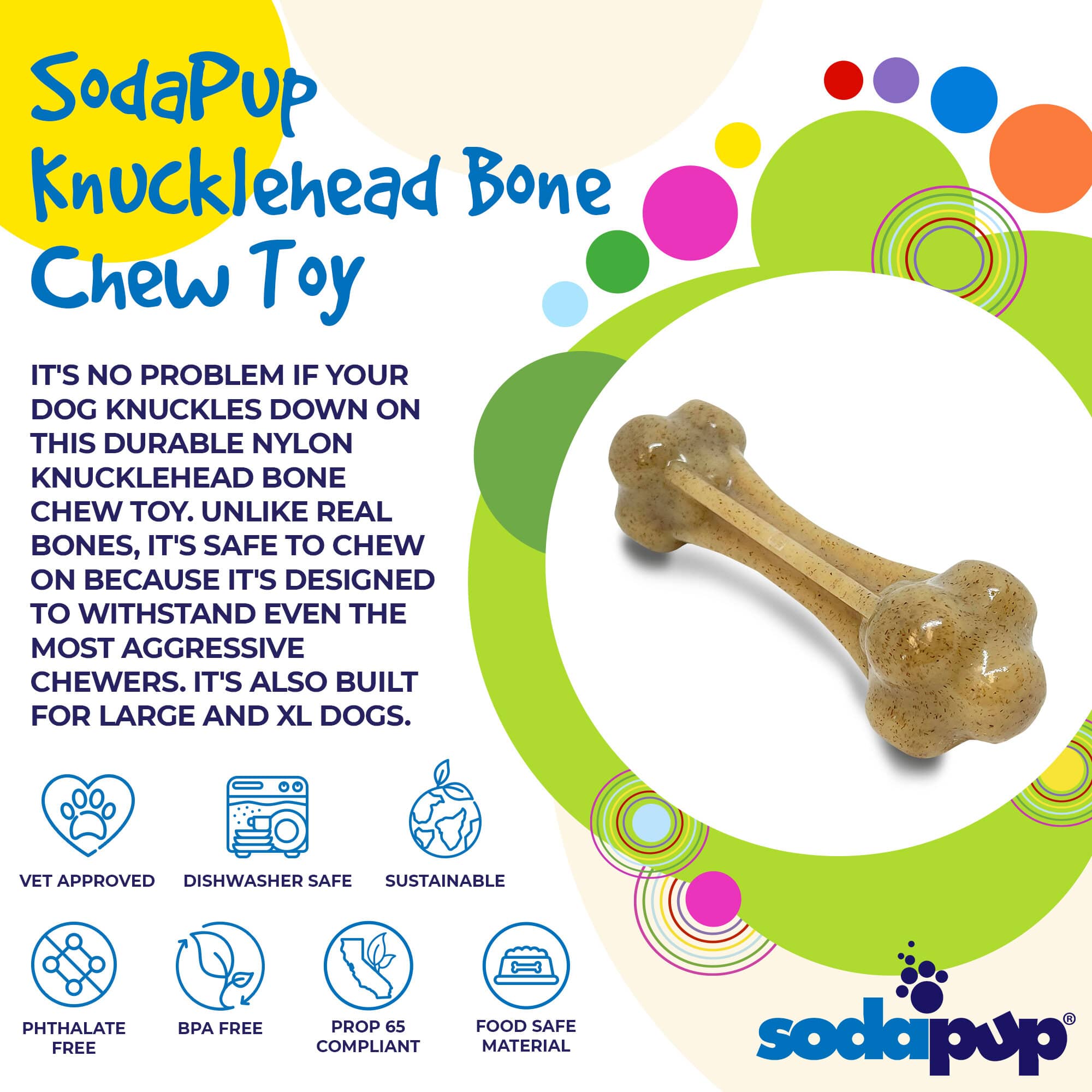 Knuckle Bone Nylon Dog Chew Toy for Aggressive Chewers | Made in USA - Elite Pet Collective