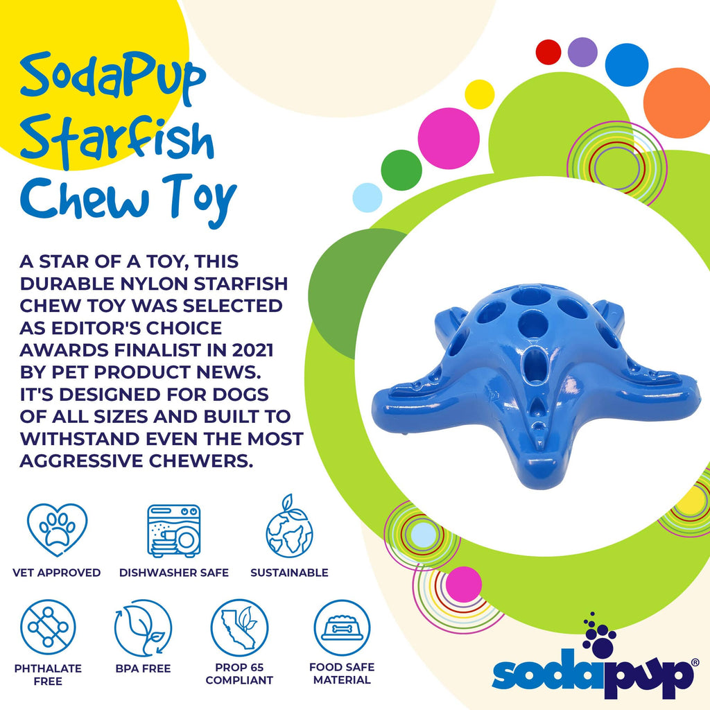 Starfish Nylon Dog Chew Toy for Aggressive Chewers | USA Made | SodaPup - Elite Pet Collective