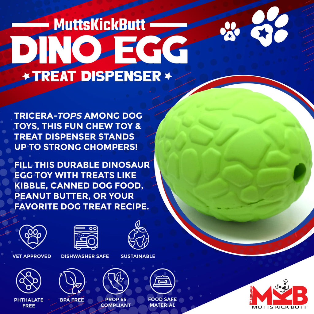 Dinosaur Egg Dog Chew Toy & Treat Dispenser - USA Made | SodaPup - Elite Pet Collective