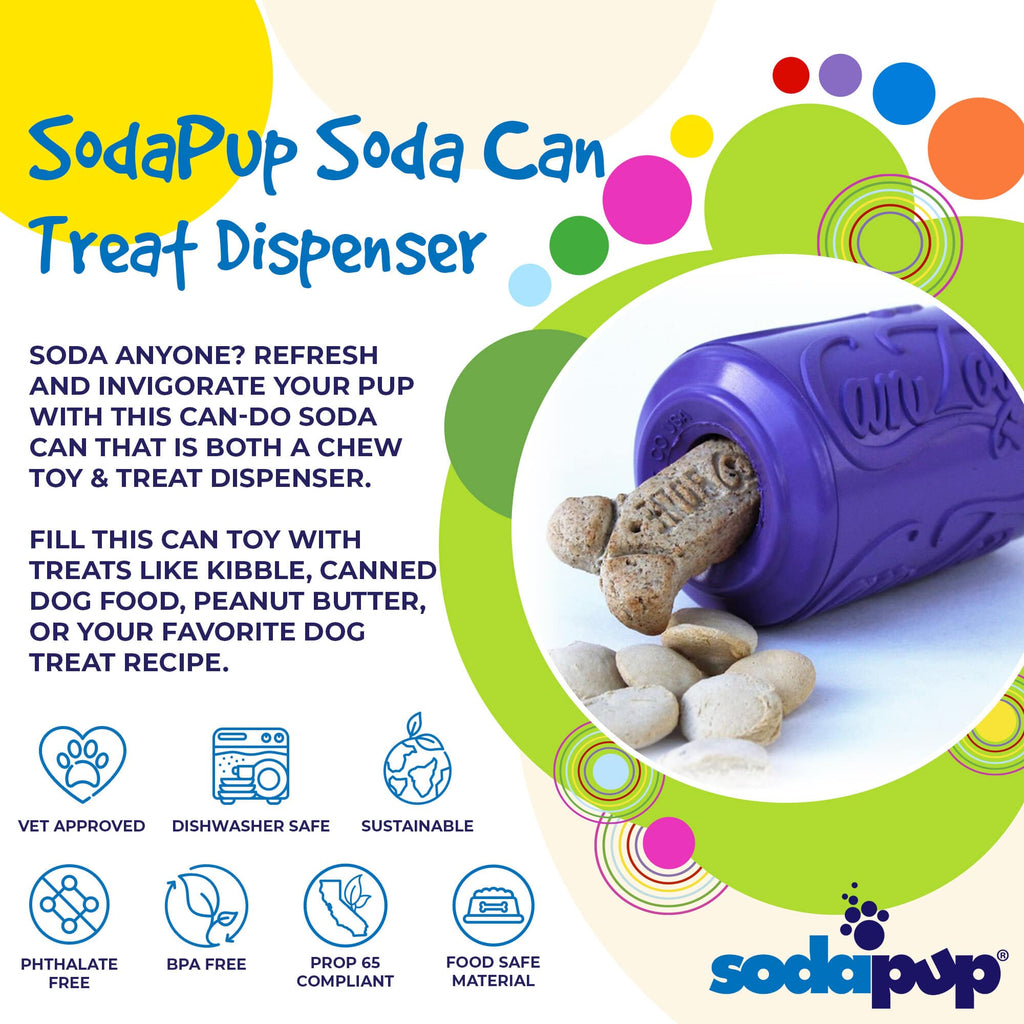 Can Toy Rubber Dog Chew Toy for Average Chewers | Treat Dispenser | USA Made - Elite Pet Collective