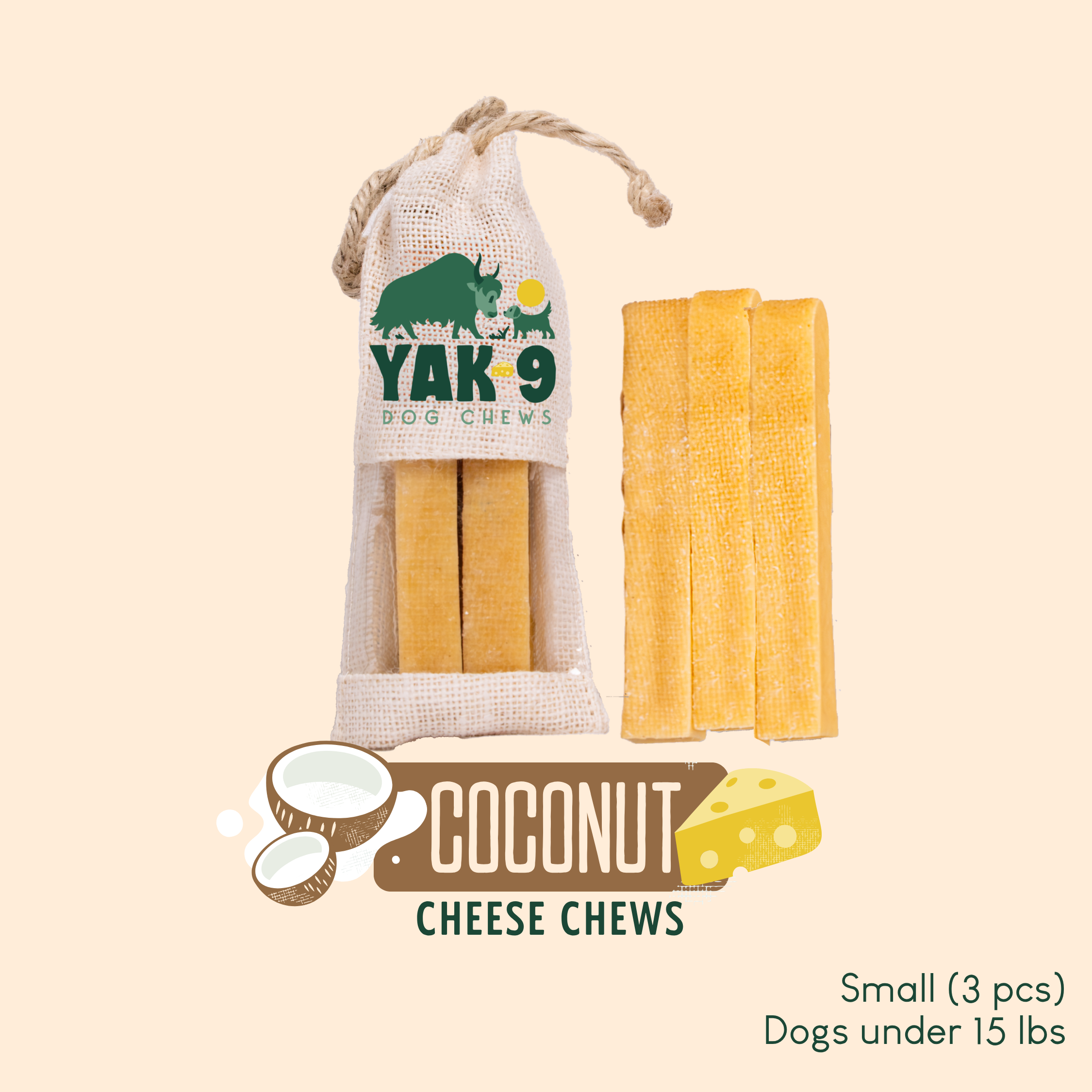 Coconut Cheese Chews for Dogs - Elite Pet Collective