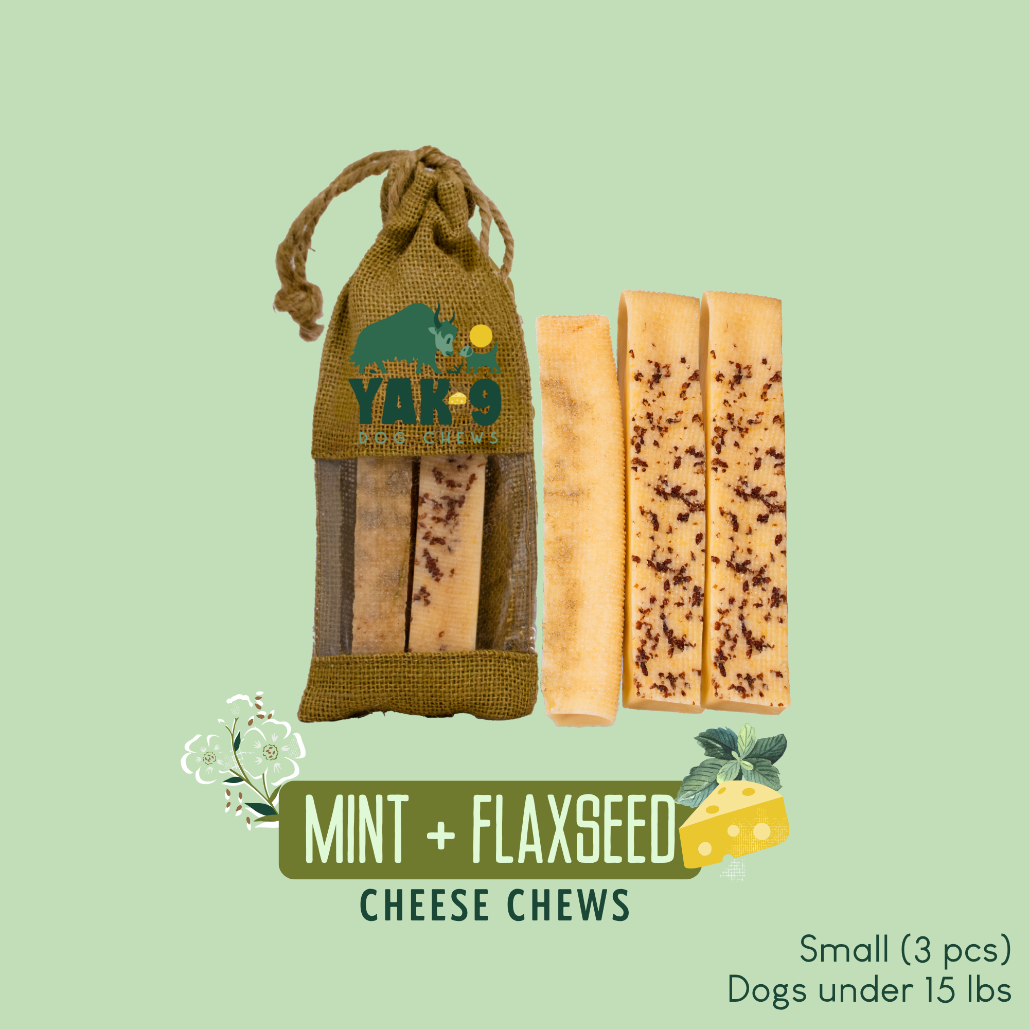 Flaxseed & Mint Cheese Chews for Dogs - Elite Pet Collective