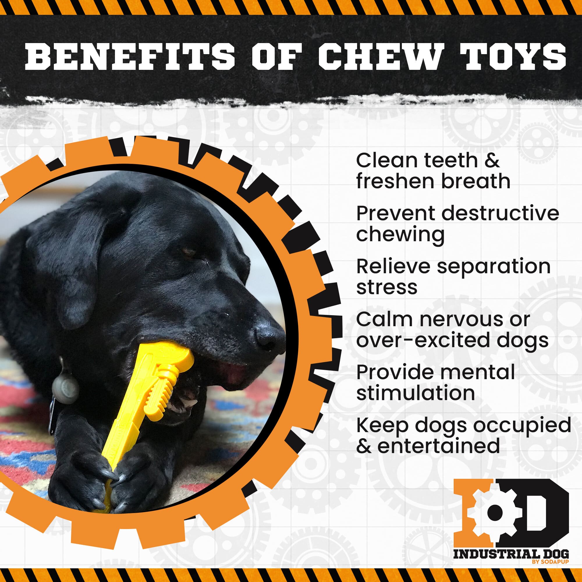 Pipe Wrench Nylon Dog Toy for Aggressive Chewers | USA Made | SodaPup - Elite Pet Collective