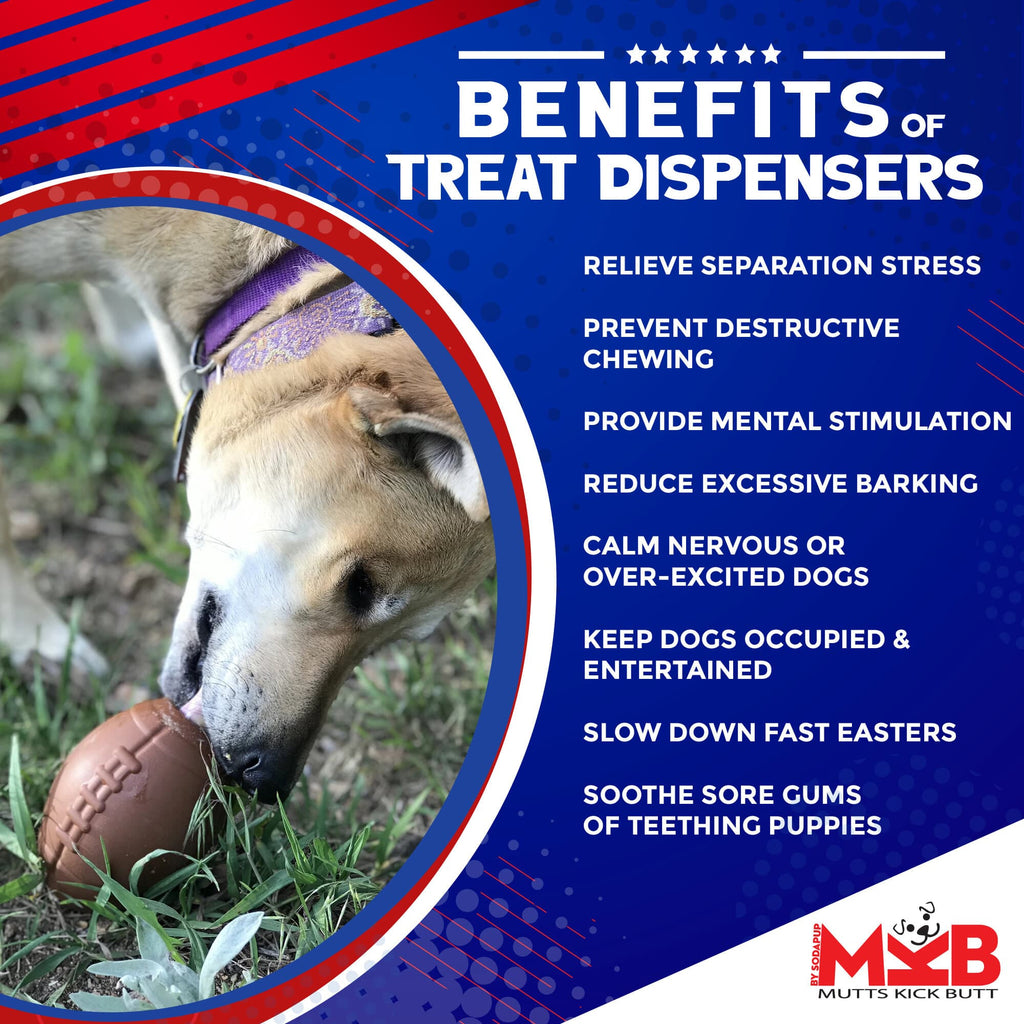 Football Dog Chew Toy & Treat Dispenser - USA Made | SodaPup - Elite Pet Collective