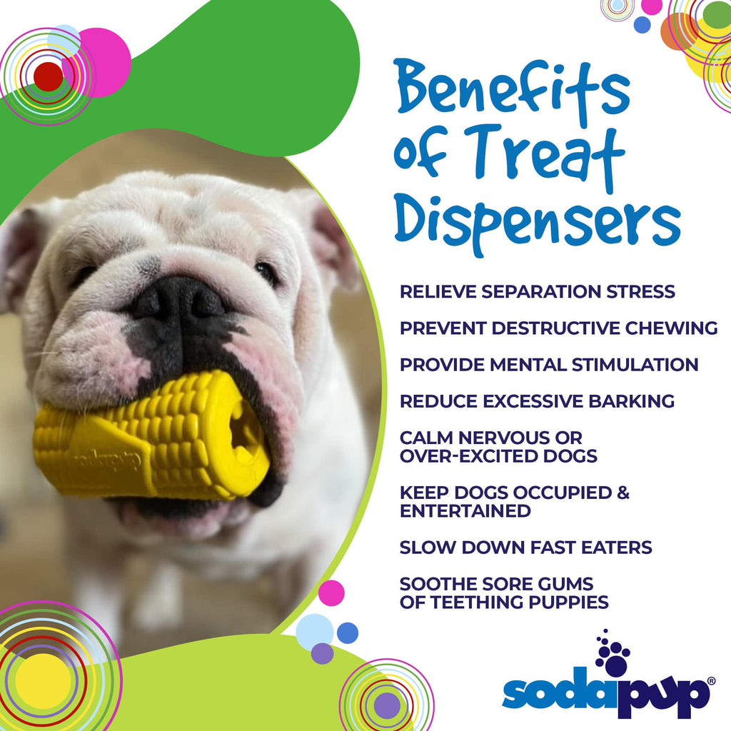 Corn on the Cob Dog Toy - Durable Rubber Treat Dispenser | USA Made - Elite Pet Collective