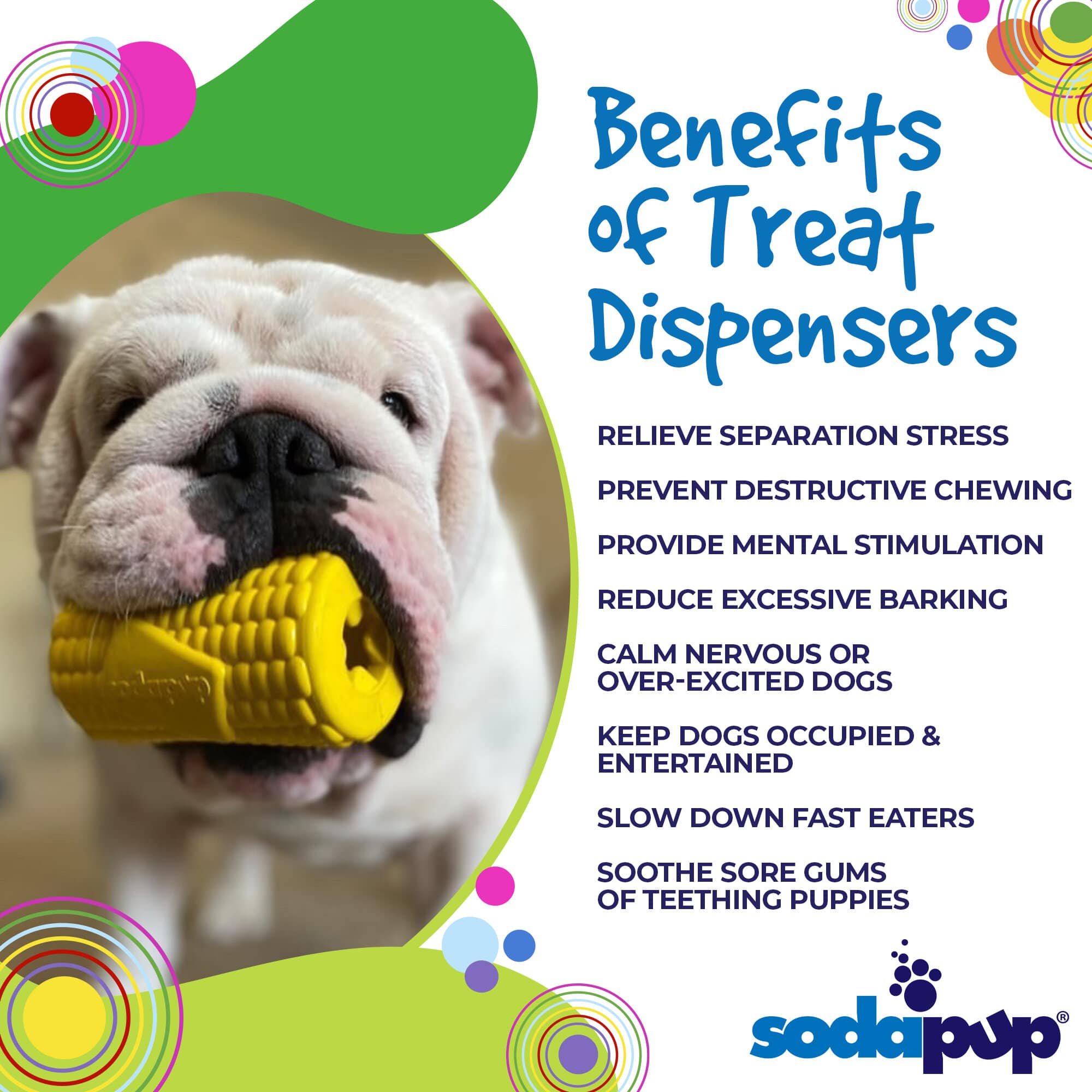 Corn on the Cob Dog Toy - Durable Rubber Treat Dispenser | USA Made - Elite Pet Collective