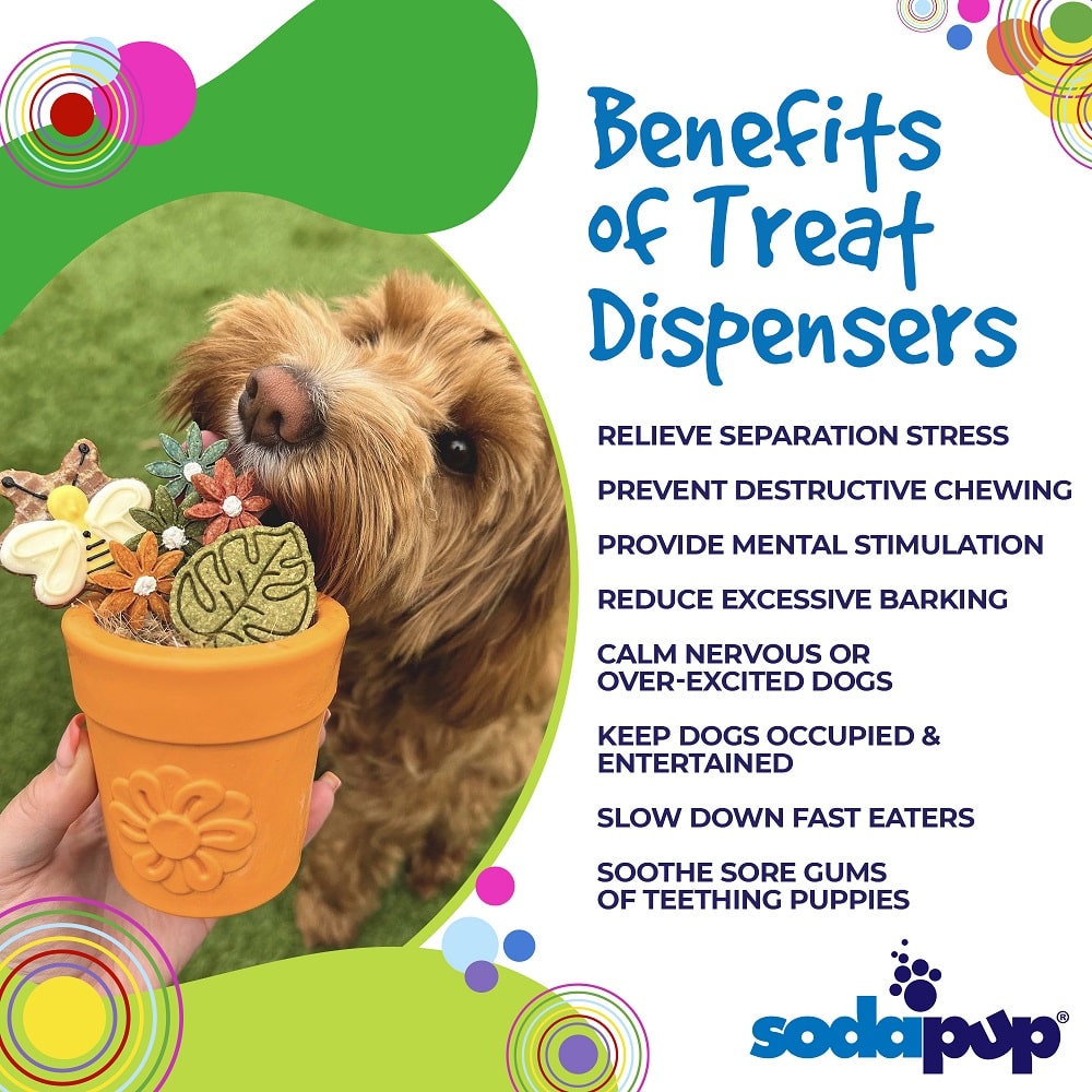 Large Flower Pot eCup Dog Treat Dispenser | Durable USA-Made Enrichment Toy | SodaPup - Elite Pet Collective