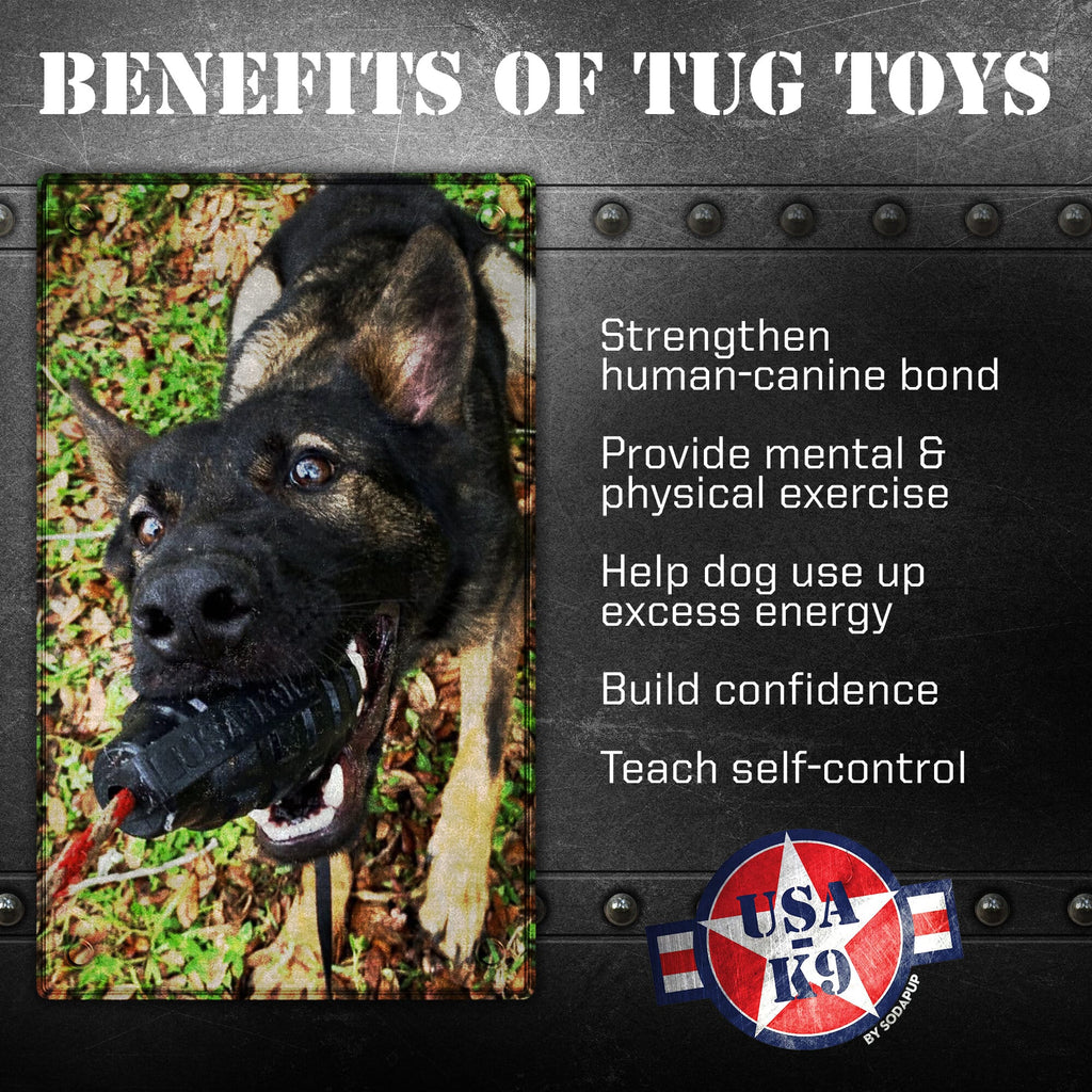 USA-K9 Magnum Grenade - Black Magnum Rubber Chew Toy for Extreme Chewers | USA Made - Elite Pet Collective