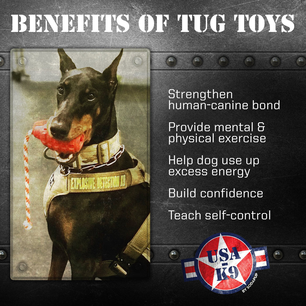 USA-K9 Grenade Shaped Rubber Dog Toy - Chew, Treat Dispenser & Tug Toy | USA - Elite Pet Collective