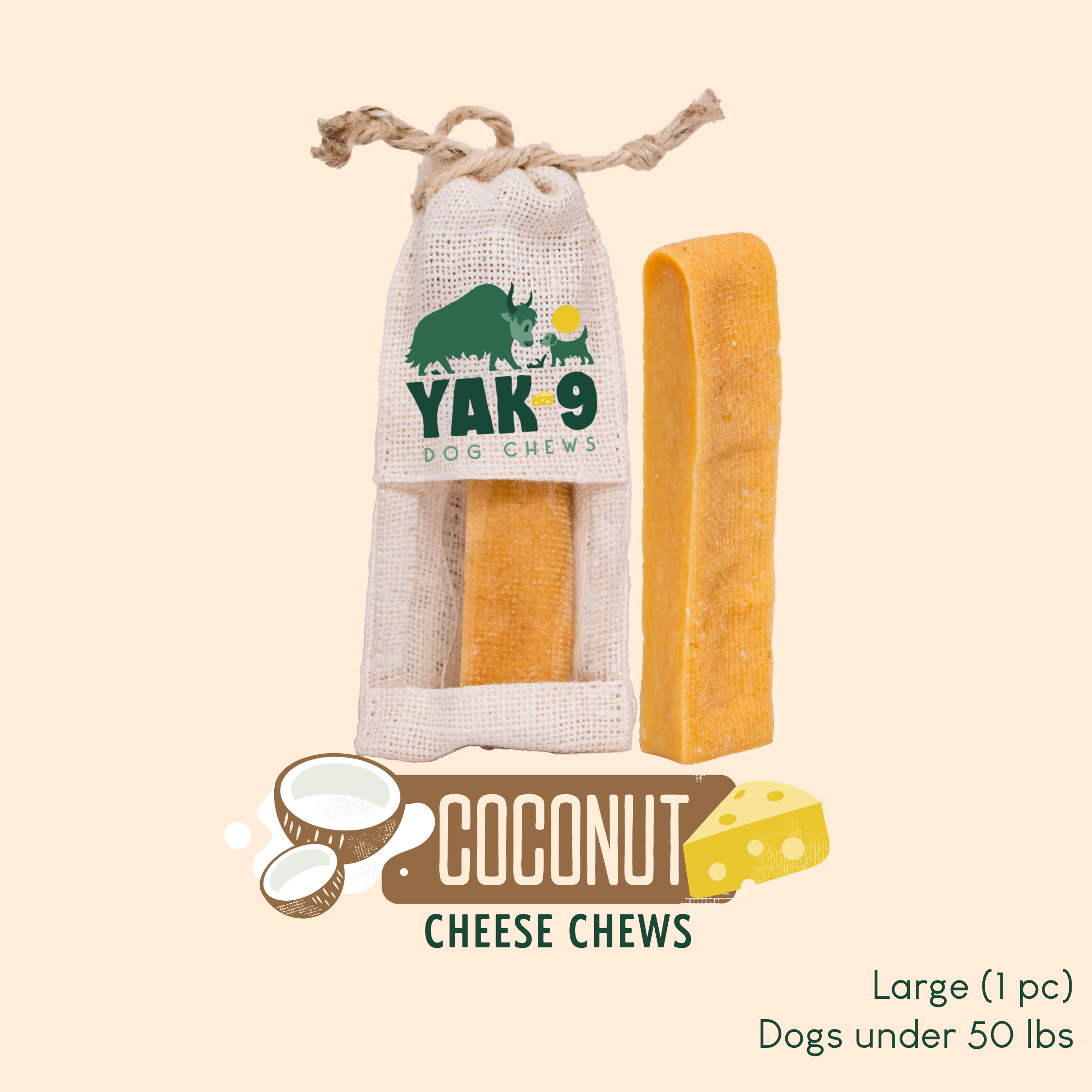 Coconut Cheese Chews for Dogs - Elite Pet Collective