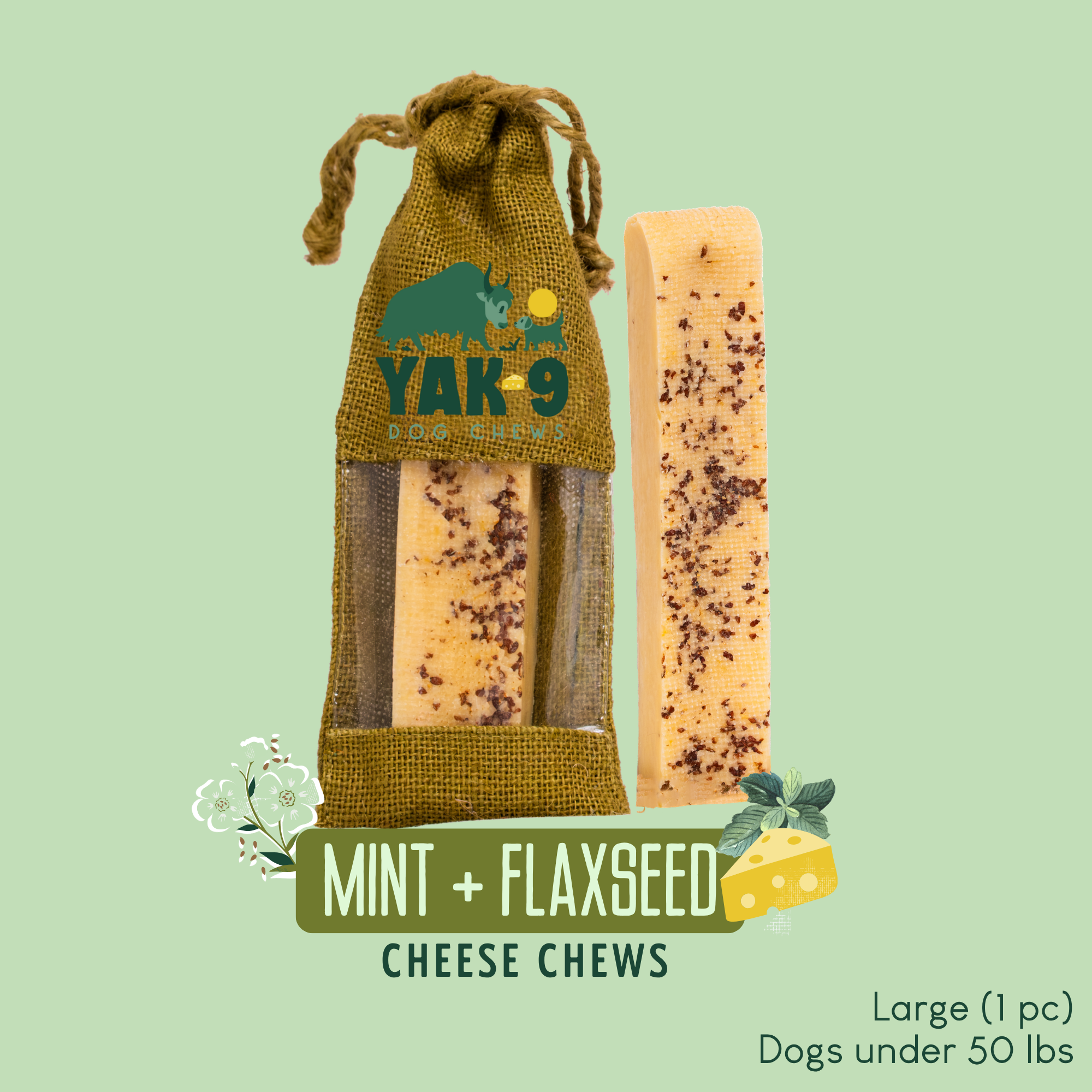 Flaxseed & Mint Cheese Chews for Dogs - Elite Pet Collective