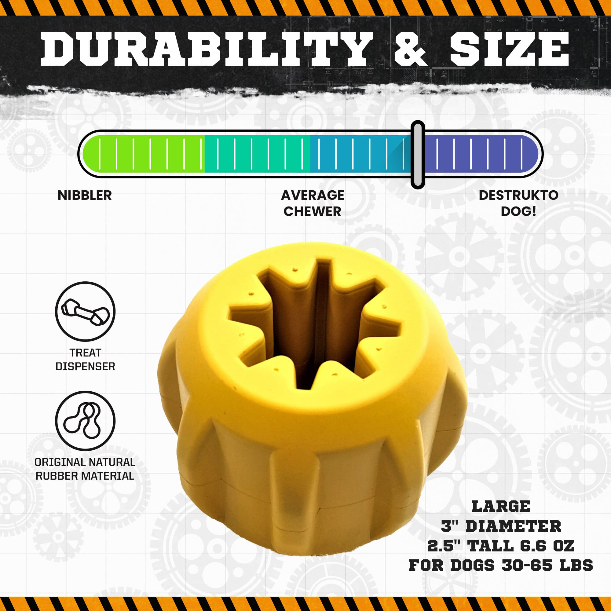 Gear eDispenser Yak Chew Holder - Durable Rubber Treat Pocket | USA Made - Elite Pet Collective
