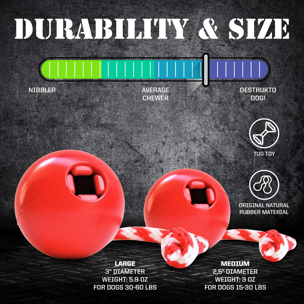 USA-K9 Cherry Bomb Rubber Dog Chew Toy | K9 Handler Reward Toy | USA Made - Elite Pet Collective