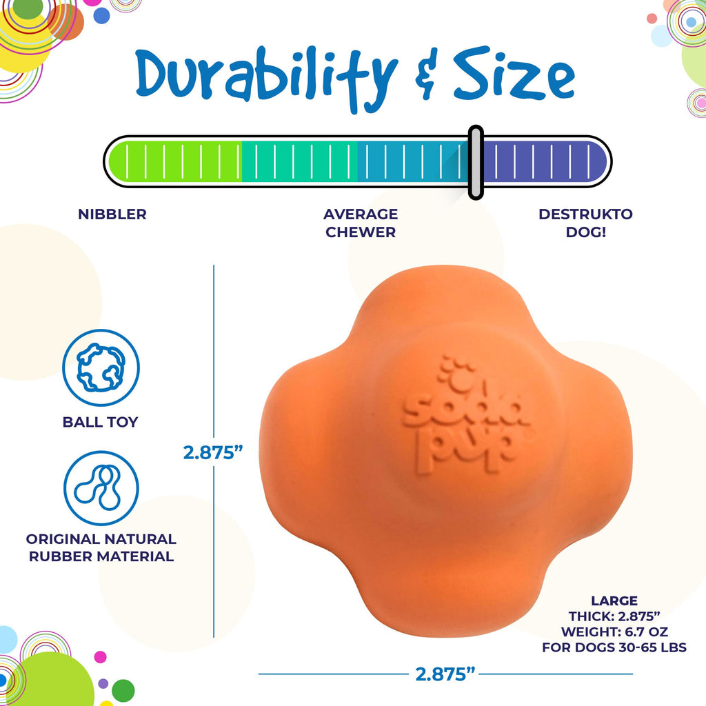 Crazy Bounce Rubber Dog Chew Toy for Power Chewers | Retrieving Ball | USA Made - Elite Pet Collective