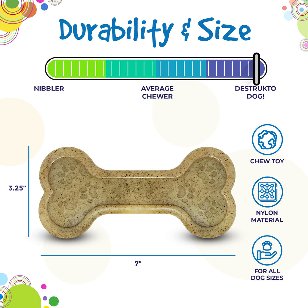 Bone eChew Ultra Durable Nylon Dog Chew Toy for Aggressive Chewers | USA Made - Elite Pet Collective