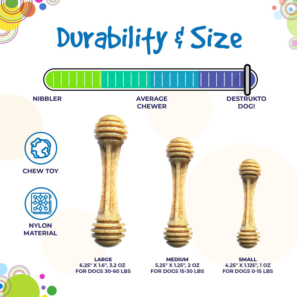 Honey Bone Nylon Dog Toy for Aggressive Chewers | Indestructible | USA Made - Elite Pet Collective