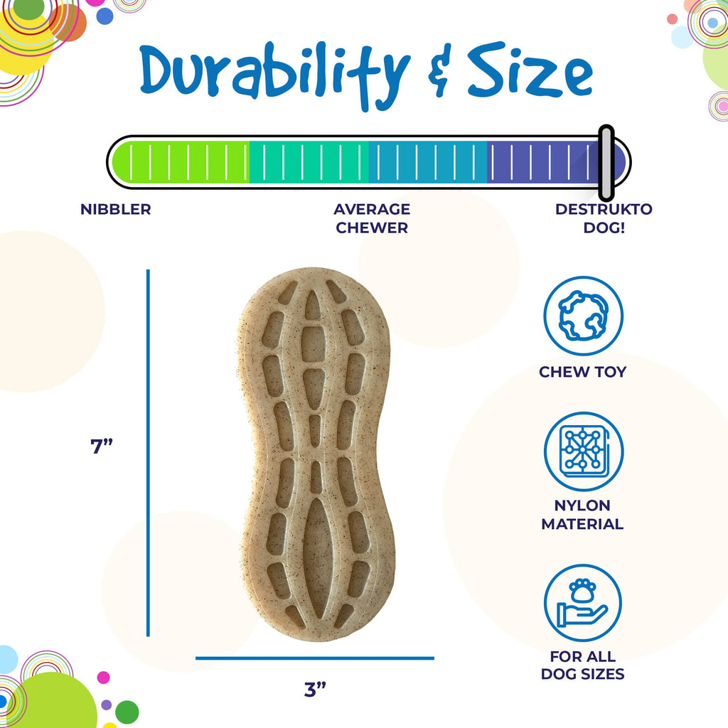 Peanut Nylon Dog Chew Toy | Ultra-Durable for Aggressive Chewers | SodaPup - Elite Pet Collective
