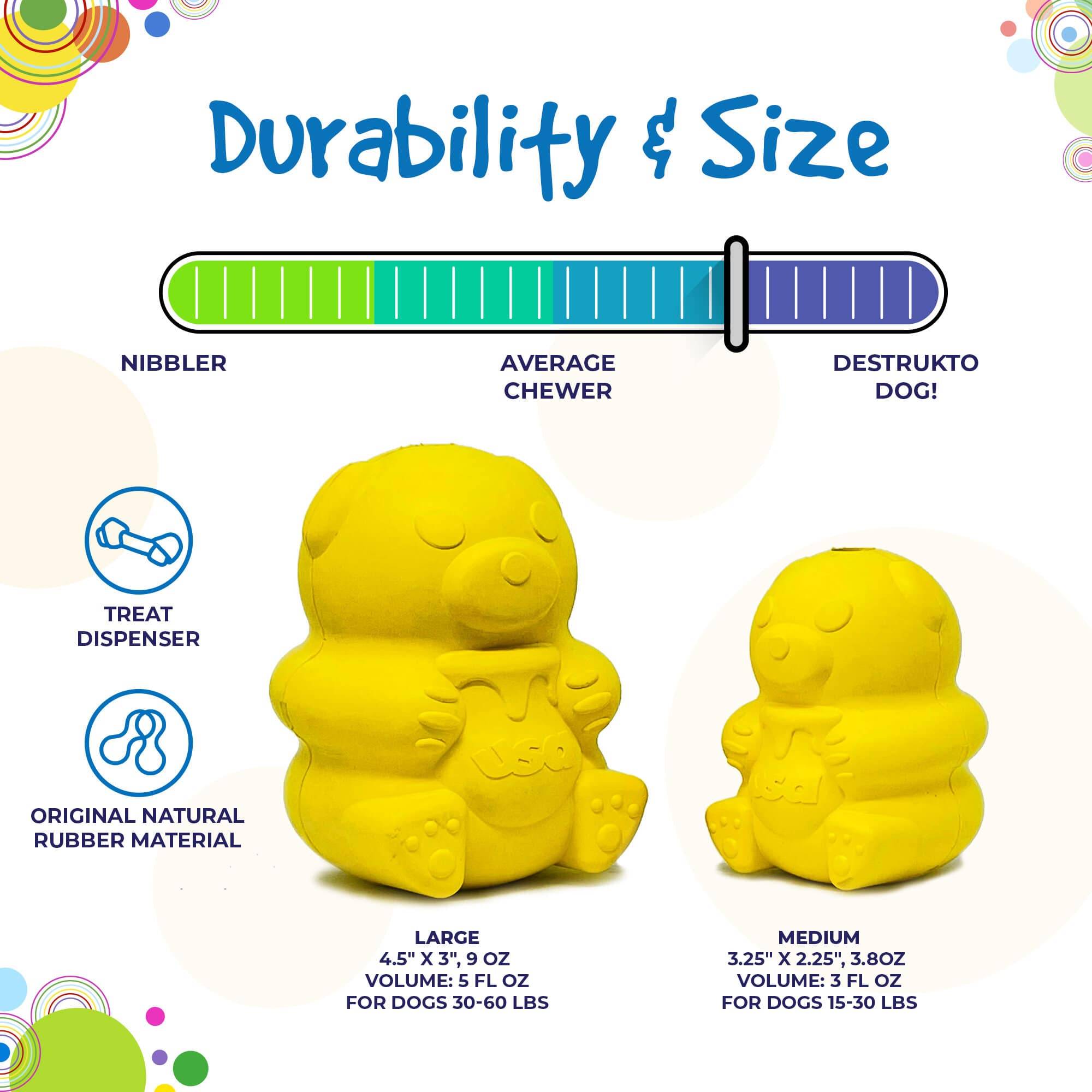 Honey Bear eDispenser - Durable Rubber Treat Dispenser for Dogs | USA Made - Elite Pet Collective