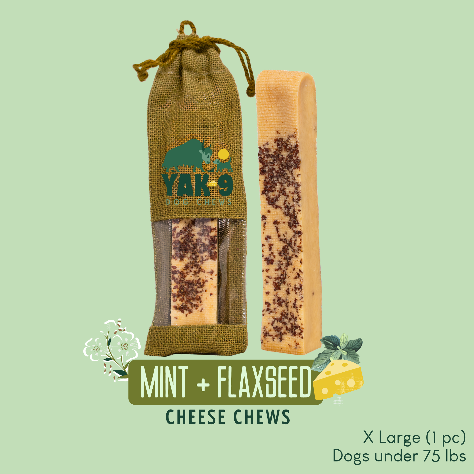 Flaxseed & Mint Cheese Chews for Dogs - Elite Pet Collective