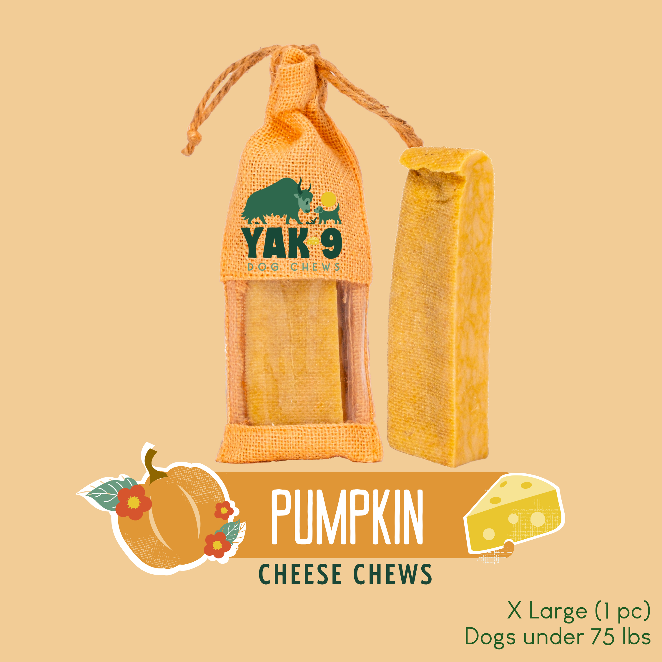 Pumpkin Cheese Chews for Dogs - Elite Pet Collective