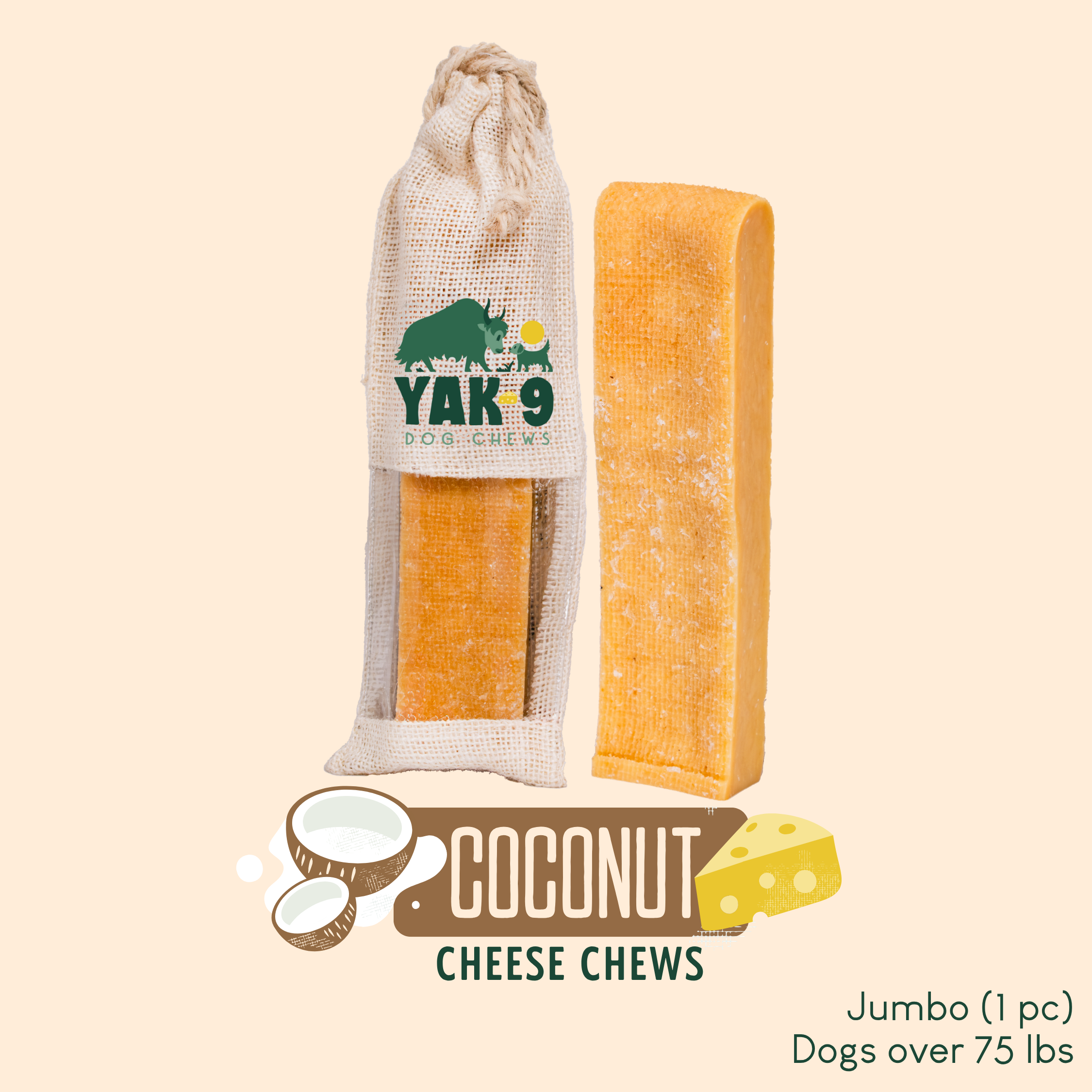 Coconut Cheese Chews for Dogs - Elite Pet Collective