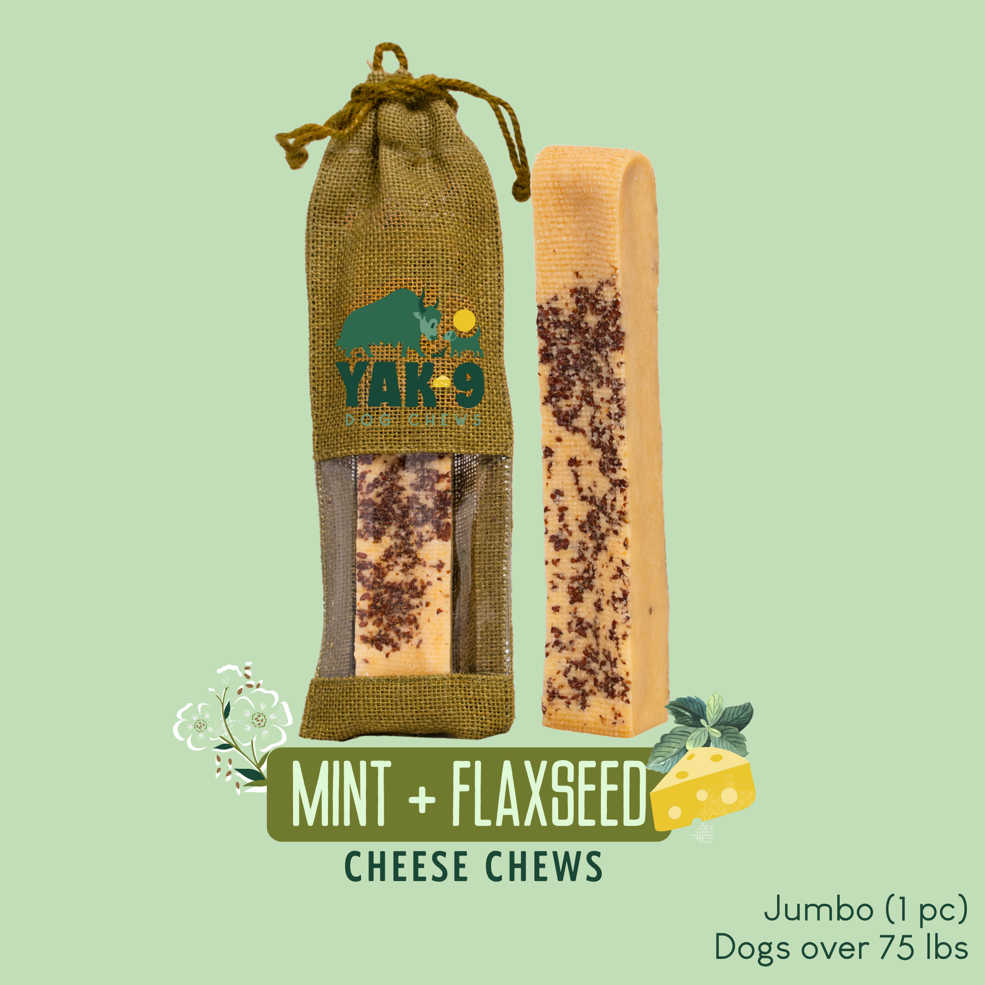 Flaxseed & Mint Cheese Chews for Dogs - Elite Pet Collective