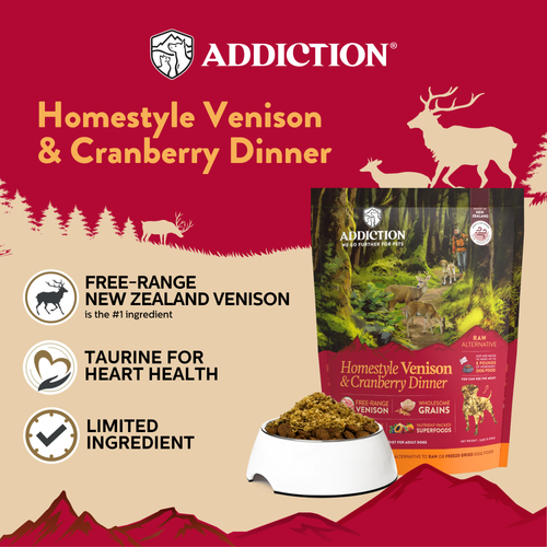 Addiction Venison Air-Dried Dog Food & Treats Duo