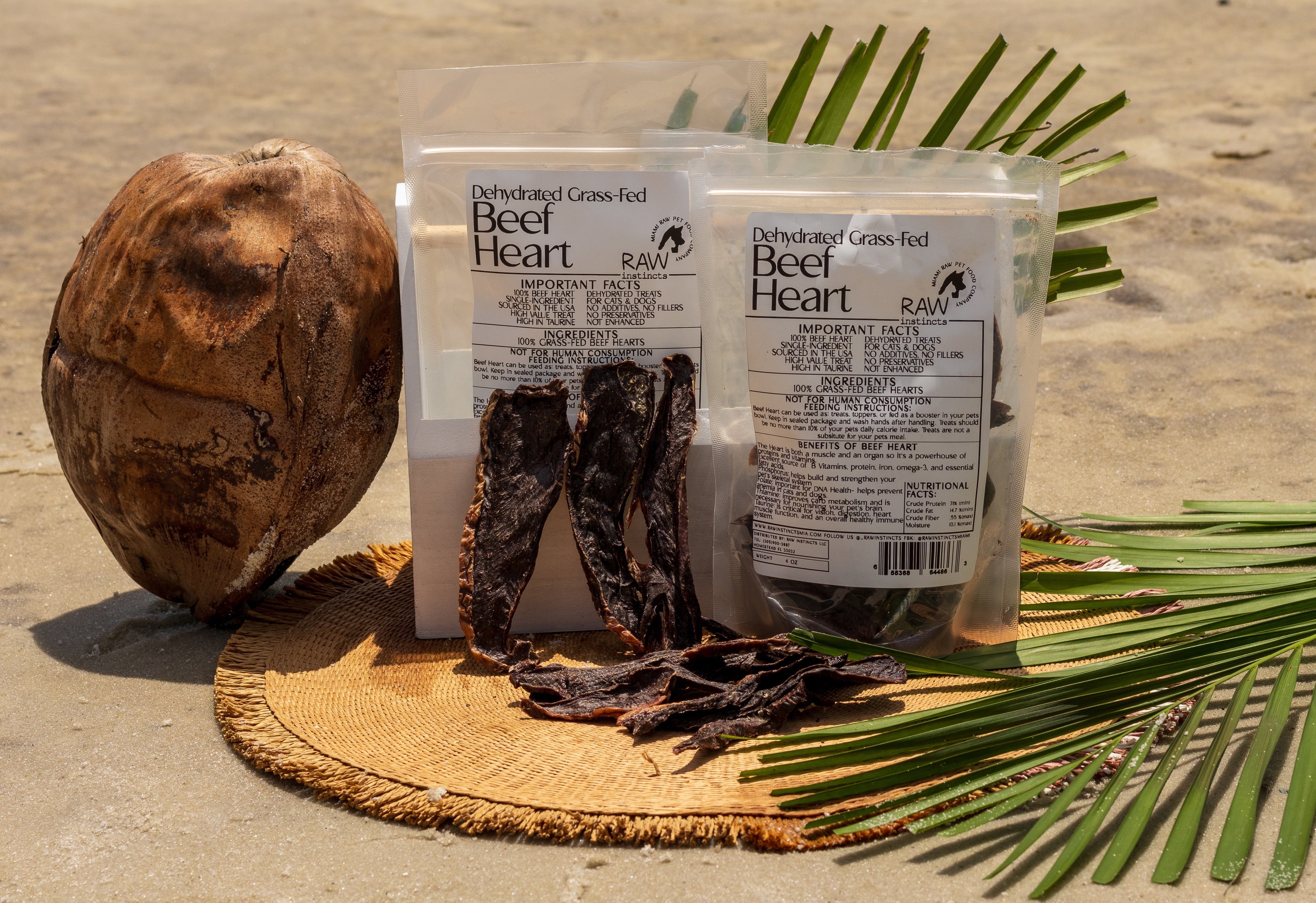 Dehydrated Beef Heart – Raw Instincts | Nutritious Treat for Cats & Dogs - Elite Pet Collective