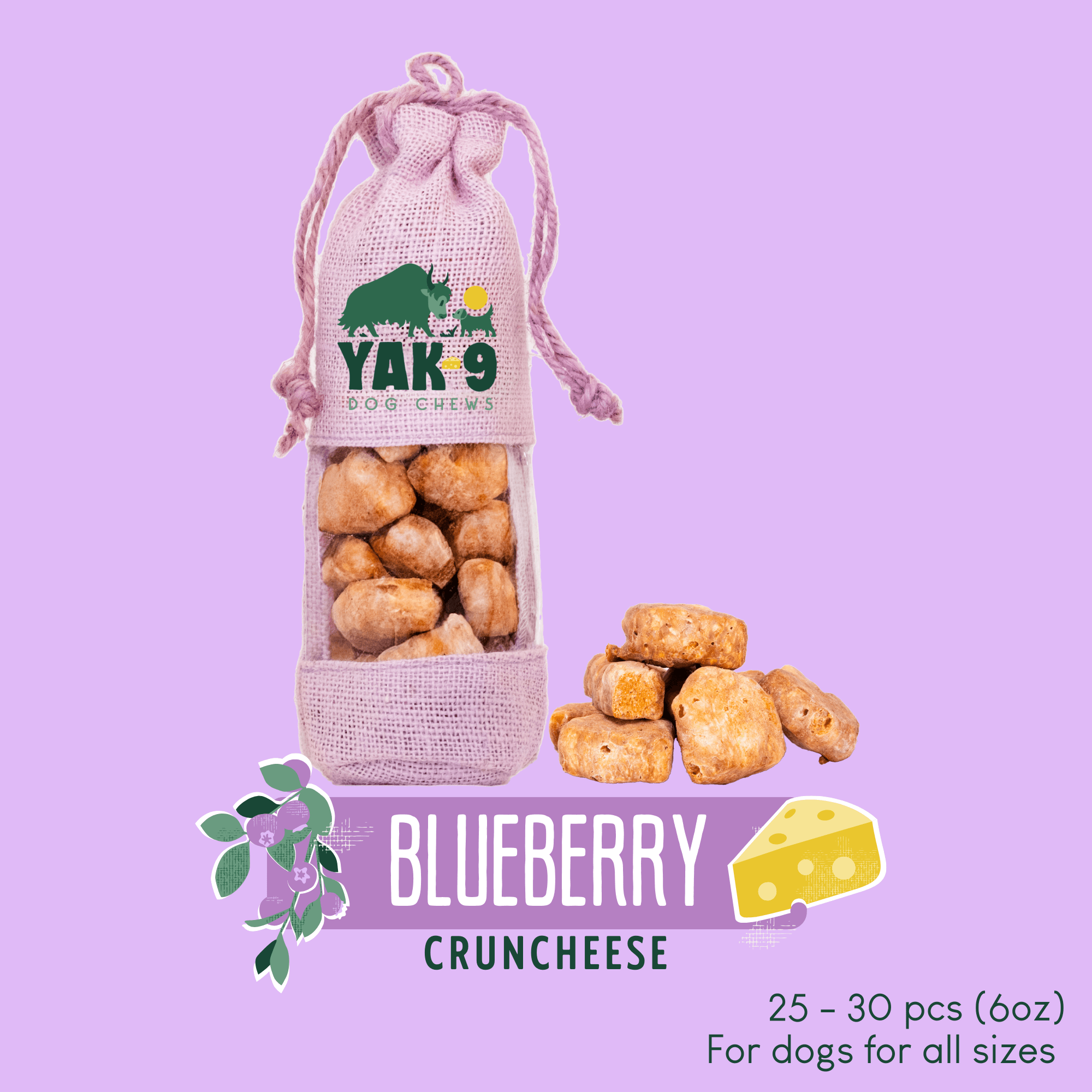 CrunCheese Yak Cheese Treats for Dogs - 6 oz - Elite Pet Collective