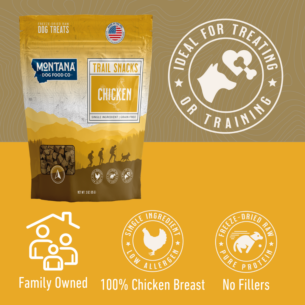 Chicken Breast Freeze-Dried Raw Trail Snacks (Treats) for Dogs 3oz - Elite Pet Collective
