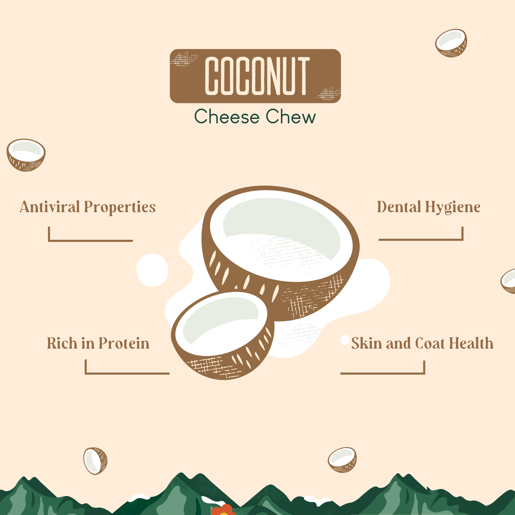 Coconut Cheese Chews for Dogs - Elite Pet Collective