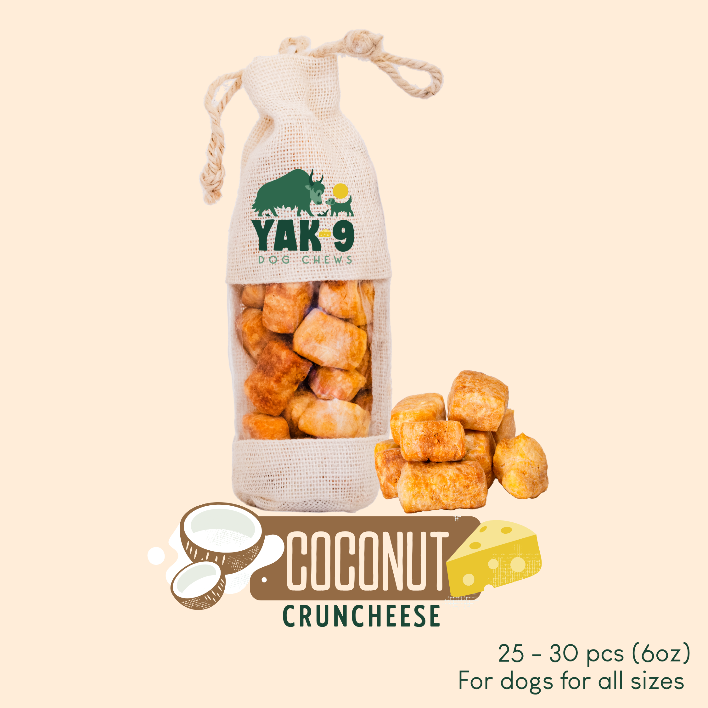 Coconut Cheese Chews for Dogs - Elite Pet Collective