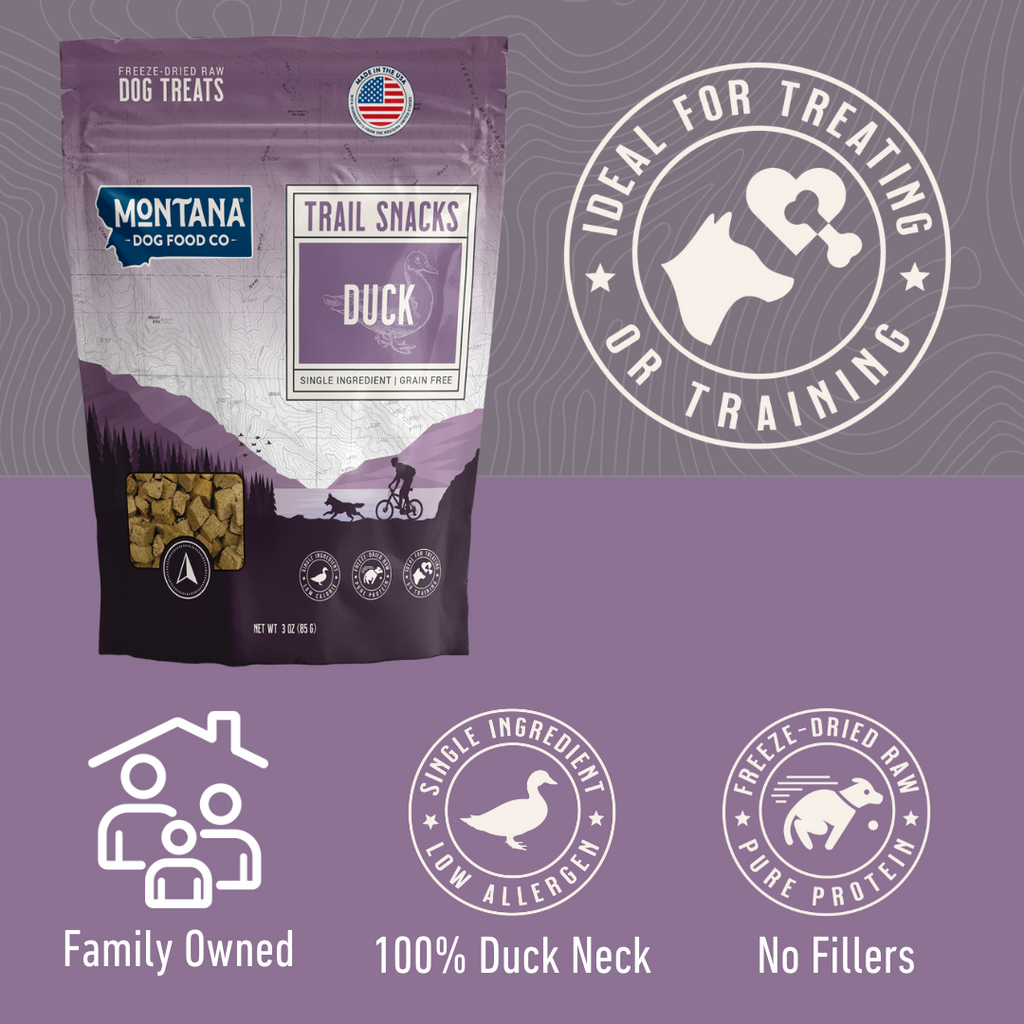 Duck Freeze-dried Raw Trail Snacks (Treats) for Dogs 3oz - Elite Pet Collective