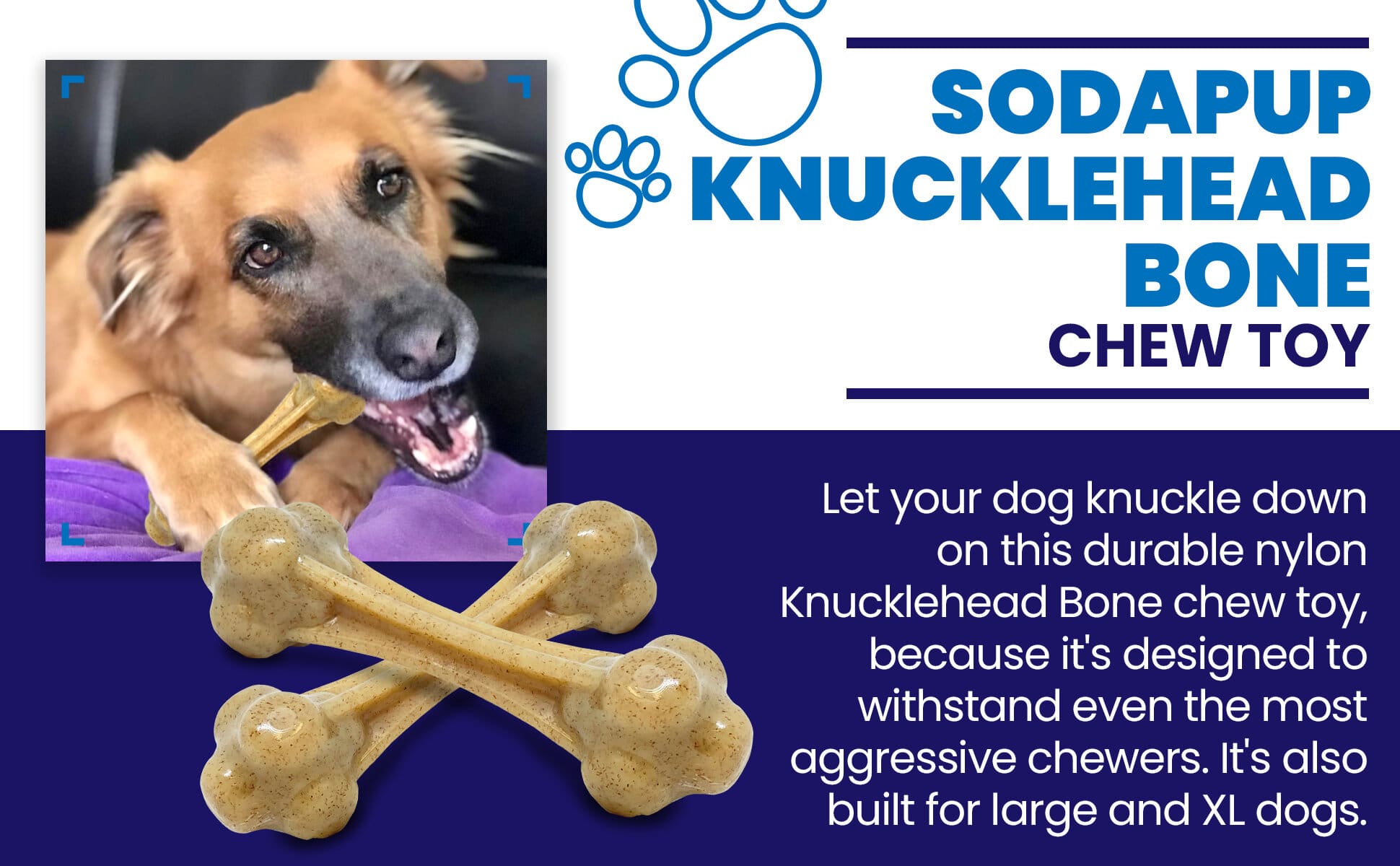 Knuckle Bone Nylon Dog Chew Toy for Aggressive Chewers | Made in USA - Elite Pet Collective