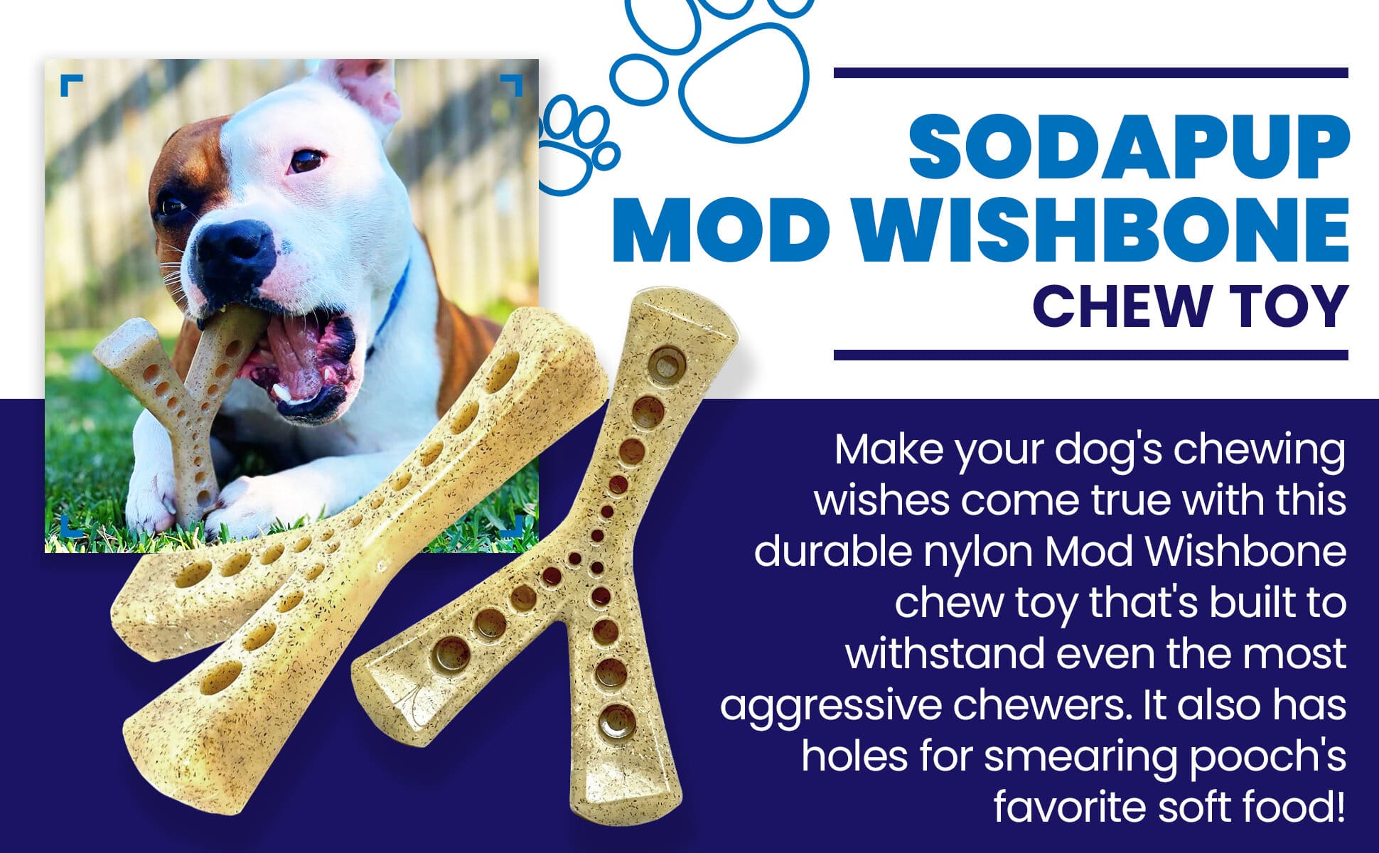 MOD Wishbone Nylon Dog Chew Toy for Aggressive Chewers | USA Made - Elite Pet Collective