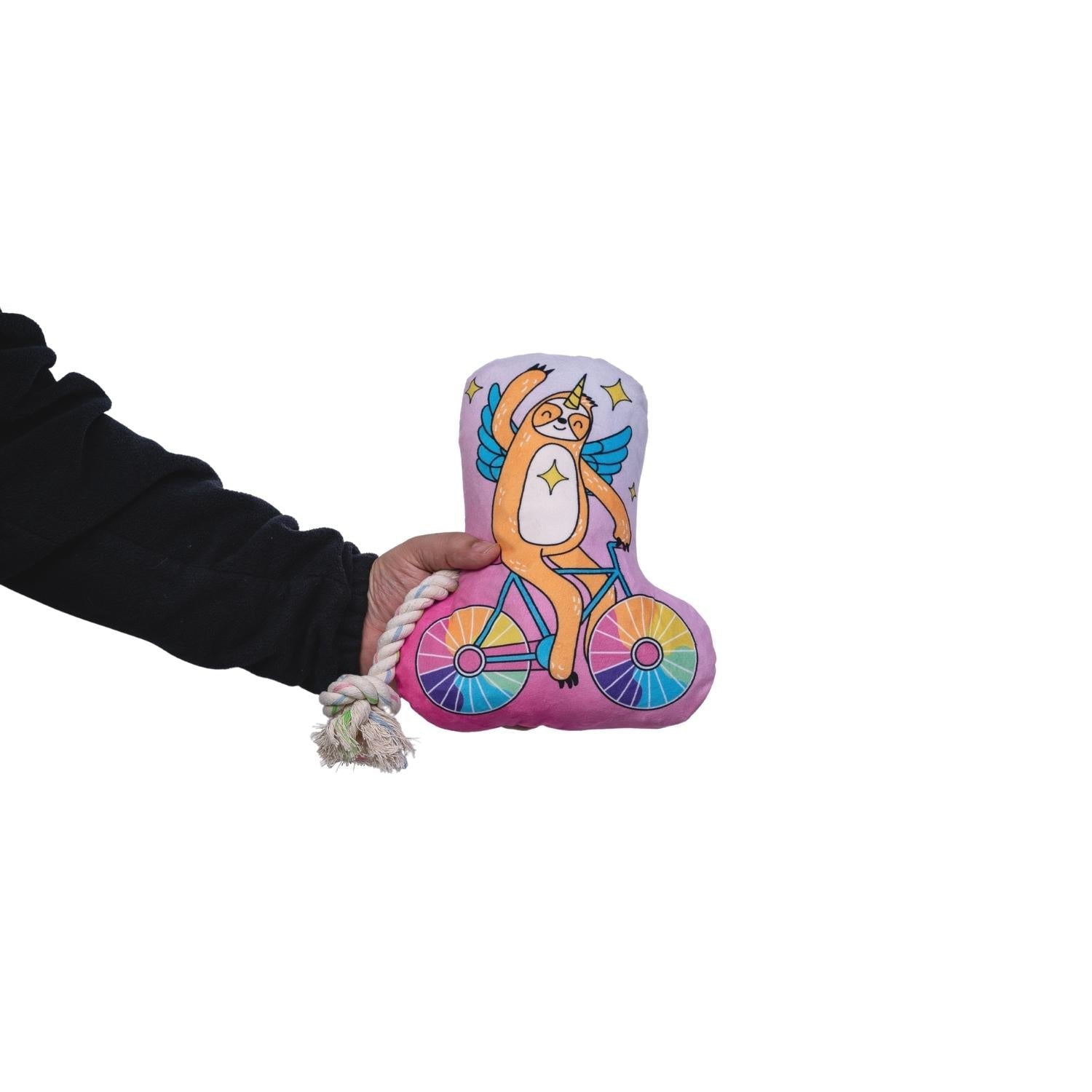 Slow Biker Plush Dog Toy – with Squeaker & Crinkle Paper for Fun Play - Elite Pet Collective