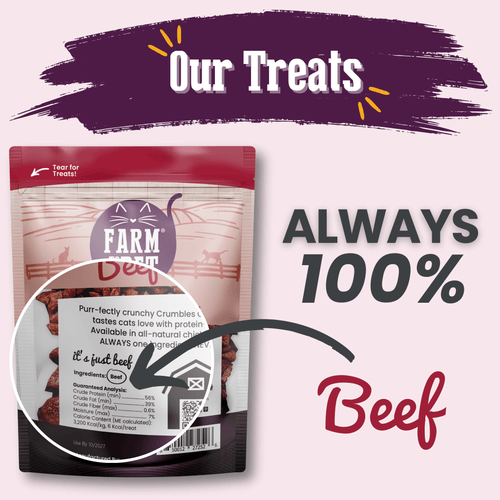 Beef Crumbles Cat Treats | High Protein Treats for Cats - Elite Pet Collective
