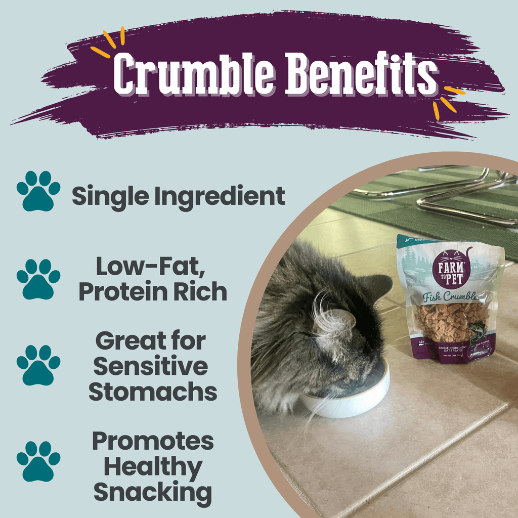 Fish Crumbles for Cats | All-Natural Fish Cat Treats - Elite Pet Collective