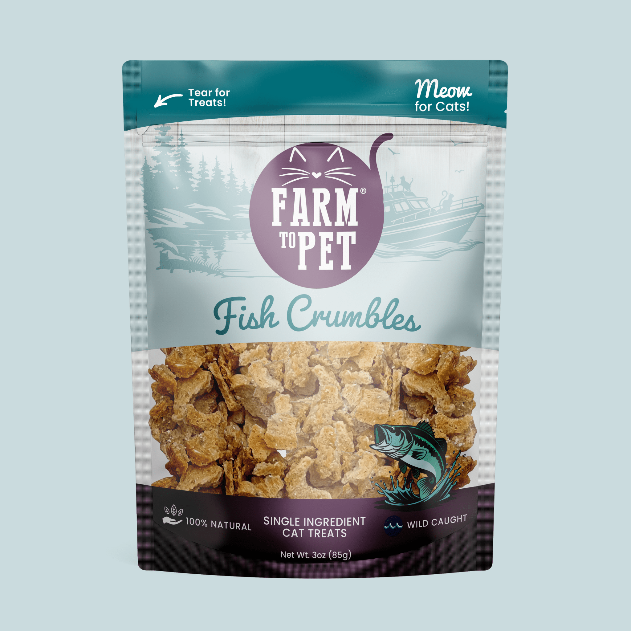 Fish Crumbles for Cats | All-Natural Fish Cat Treats - Elite Pet Collective